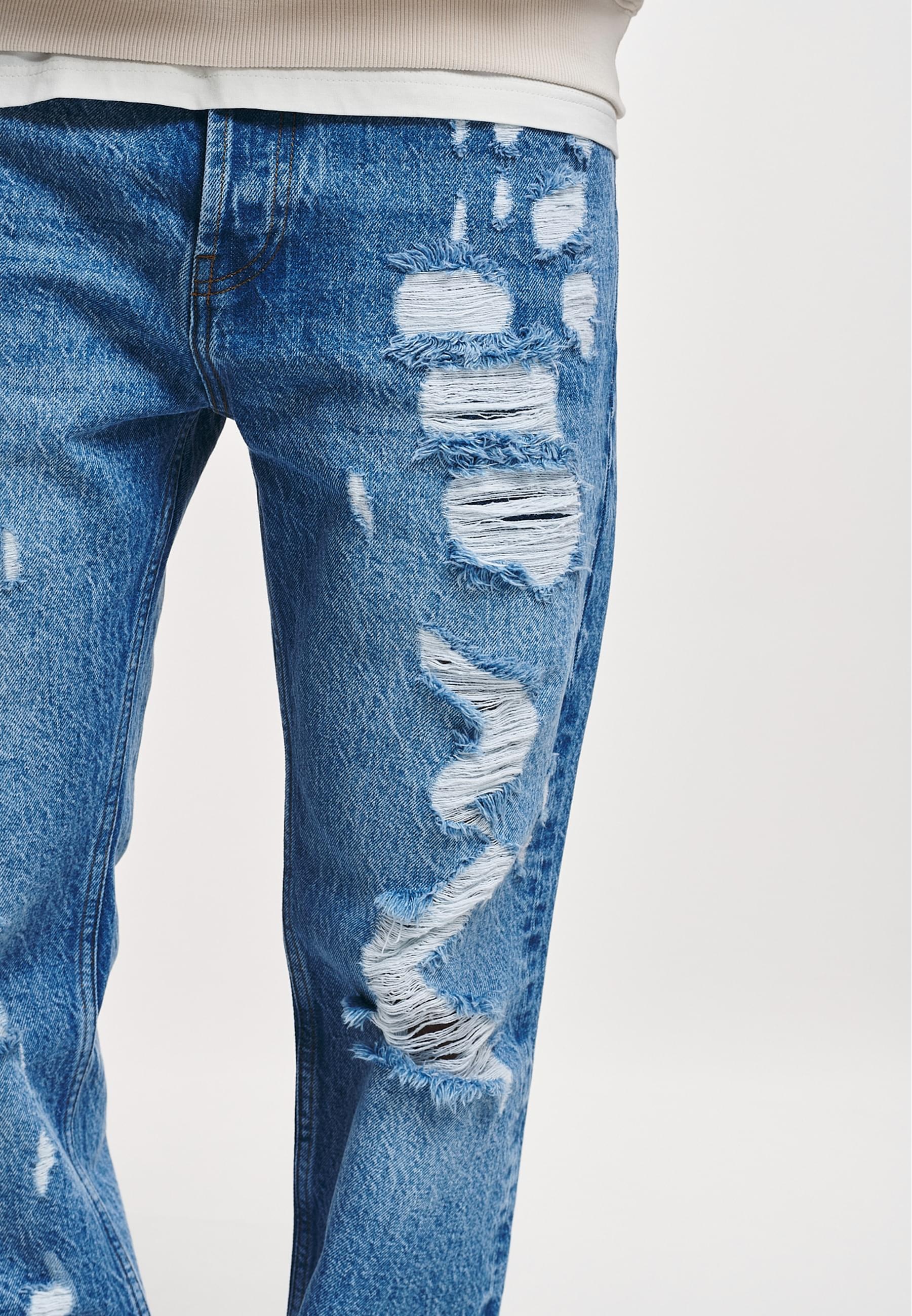 2Y Studios Bequeme Jeans »2Y Studios 2Y Firio Destroyed Straight Jeans«