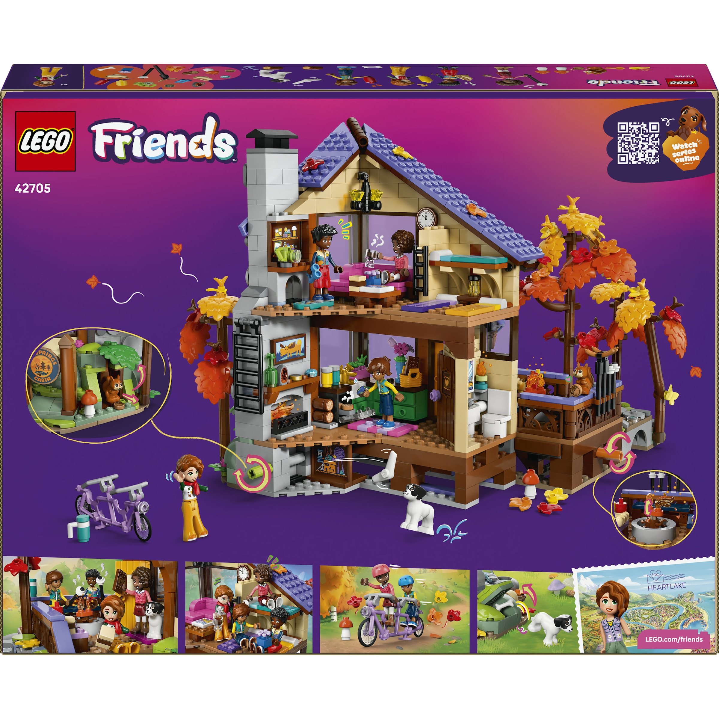 LEGO® Konstruktionsspielsteine »Gemütliche Hütte im Herbstwald (42705), LEGO Friends« Made in Europe