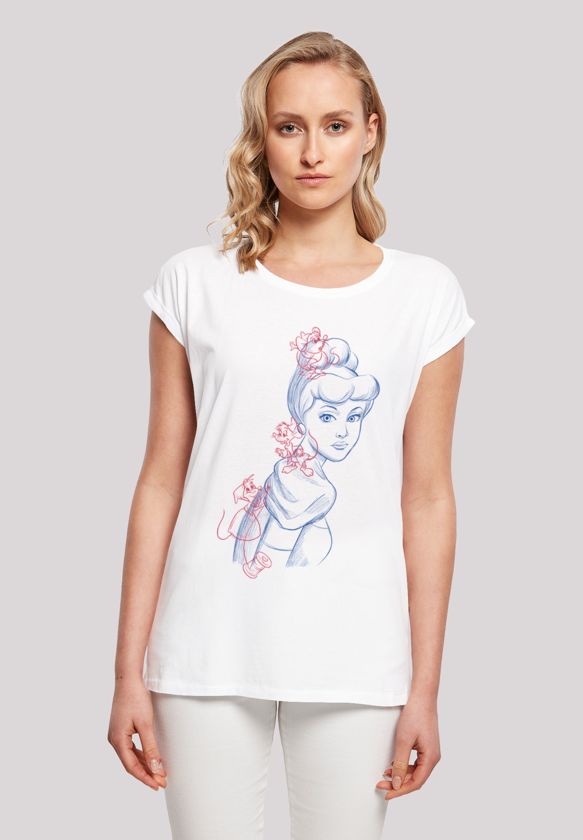 F4NT4STIC T-Shirt "Cinderella Mouse Zeichnung", Print