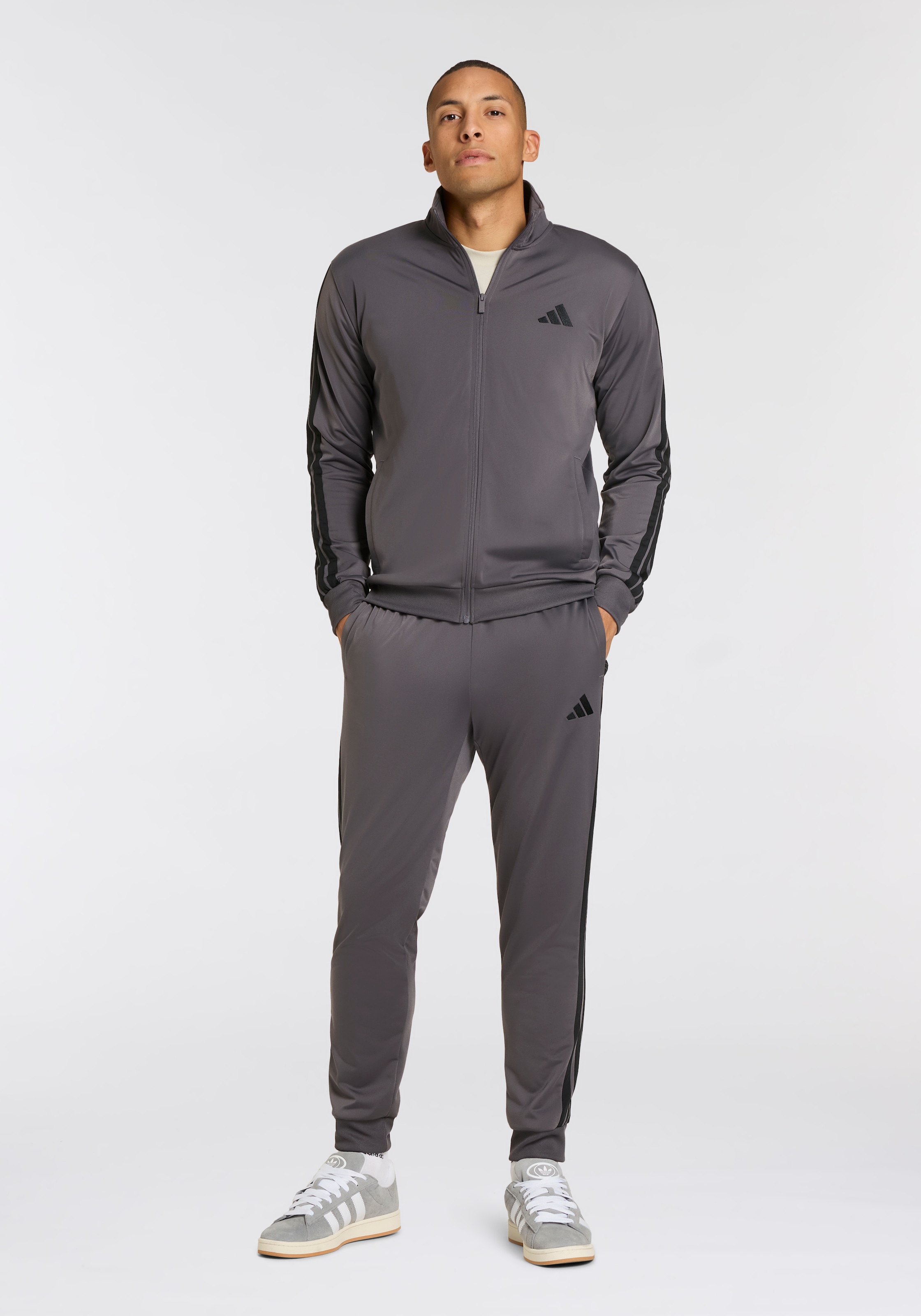 adidas Sportswear Trainingsanzug »M 3S TR TT TS«, (2 tlg.), Basic 3-Streifen Trikot
