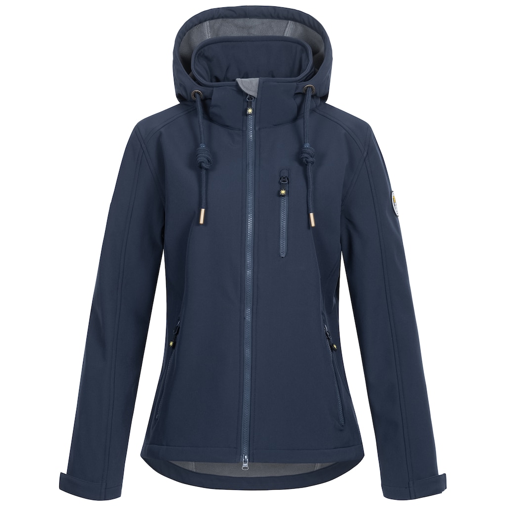 DEPROC Active Softshelljacke »PEAK CREEK WOMEN«, mit abnehmbarer Kapuze