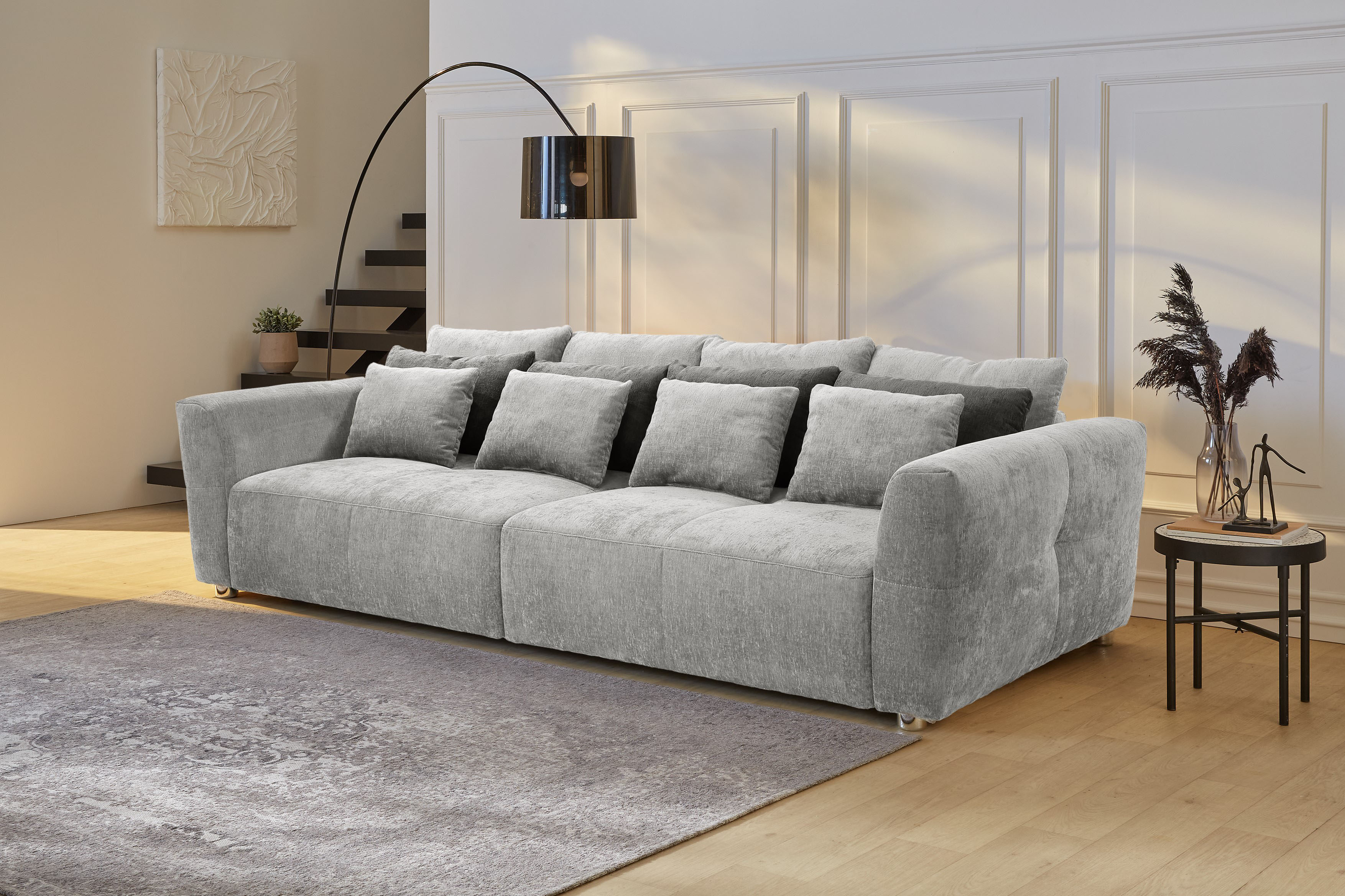 Jockenhöfer Gruppe Big-Sofa "Gulliver, B: 298 cm" mit Zierkissen, Federkernpolsterung für angenehmen Sitzkomfort