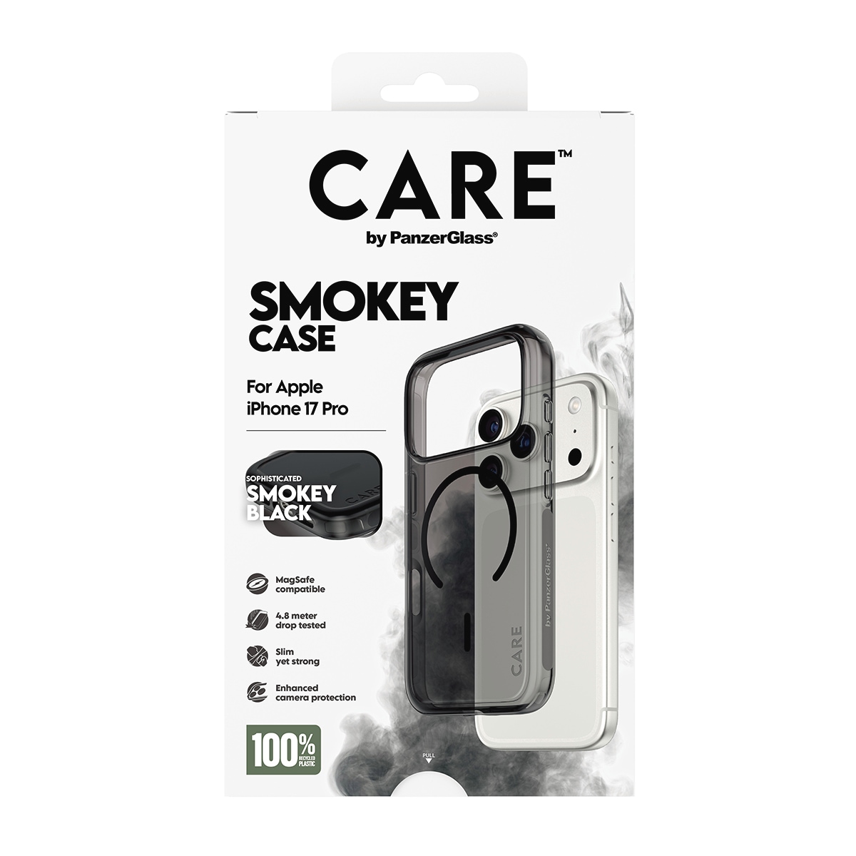CARE by PanzerGlass Handyhülle »Smokey Case für Apple iPhone 17 Pro« Apple iPhone 17 Pro Backcover, Schutzhülle, Handyschutzhülle, Case, Schutzcase, stoßfest