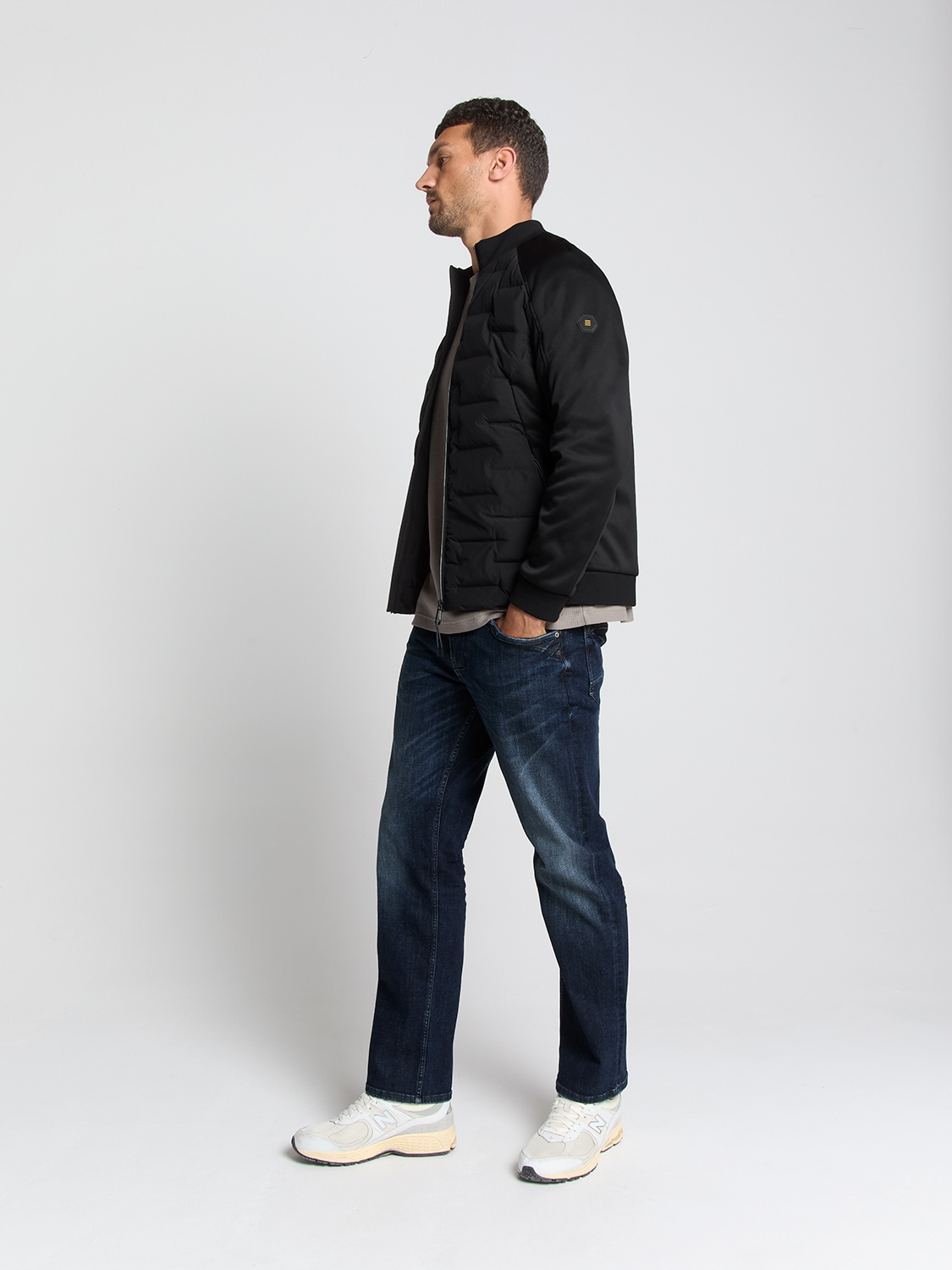 NO EXCESS Steppjacke »No Excess Allwetterjacke Jacket Short Fit Sealed Knitted Mix«