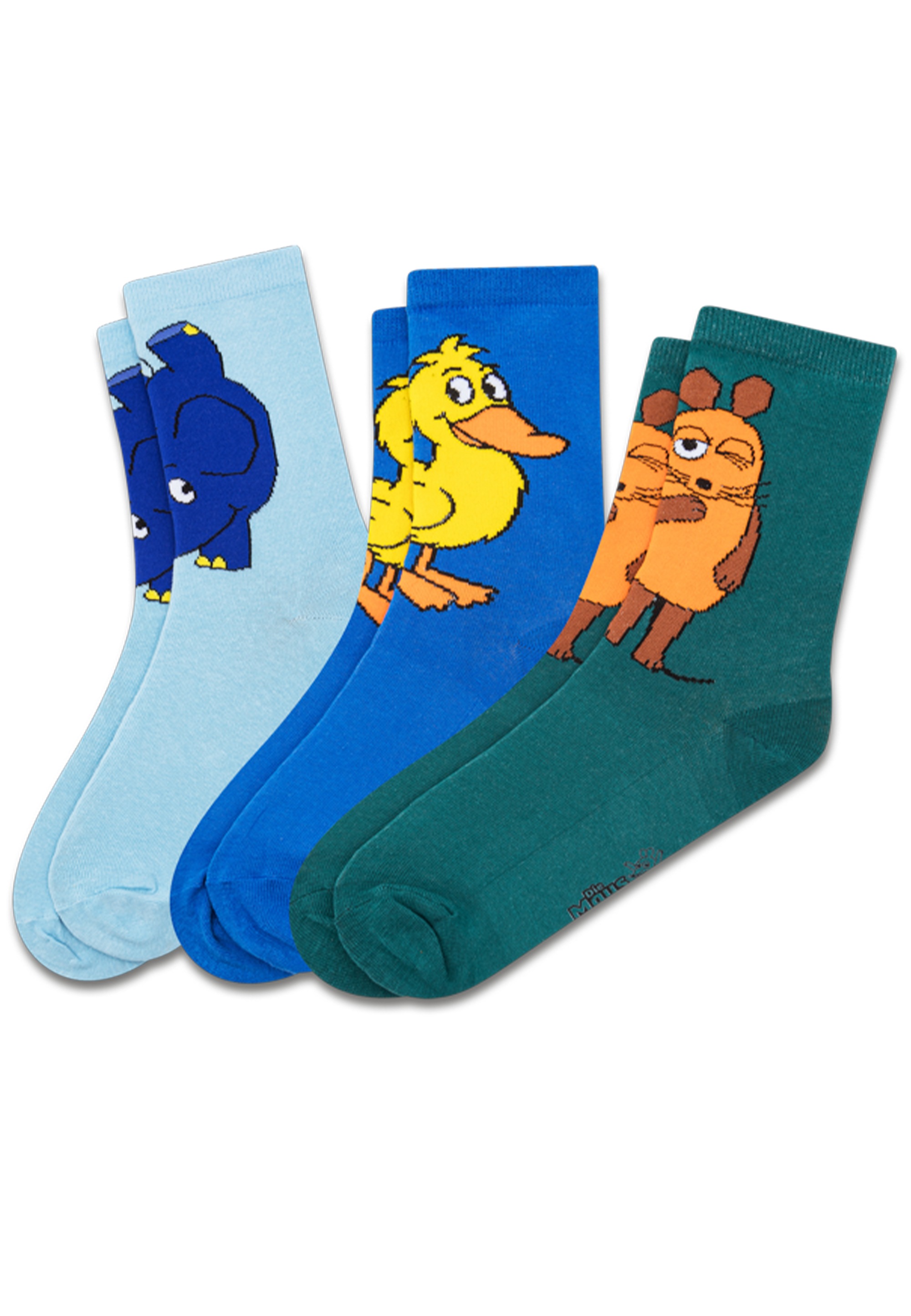 koaa Socken »Maus - Große Freunde«, 3er-Pack mit buntem Design