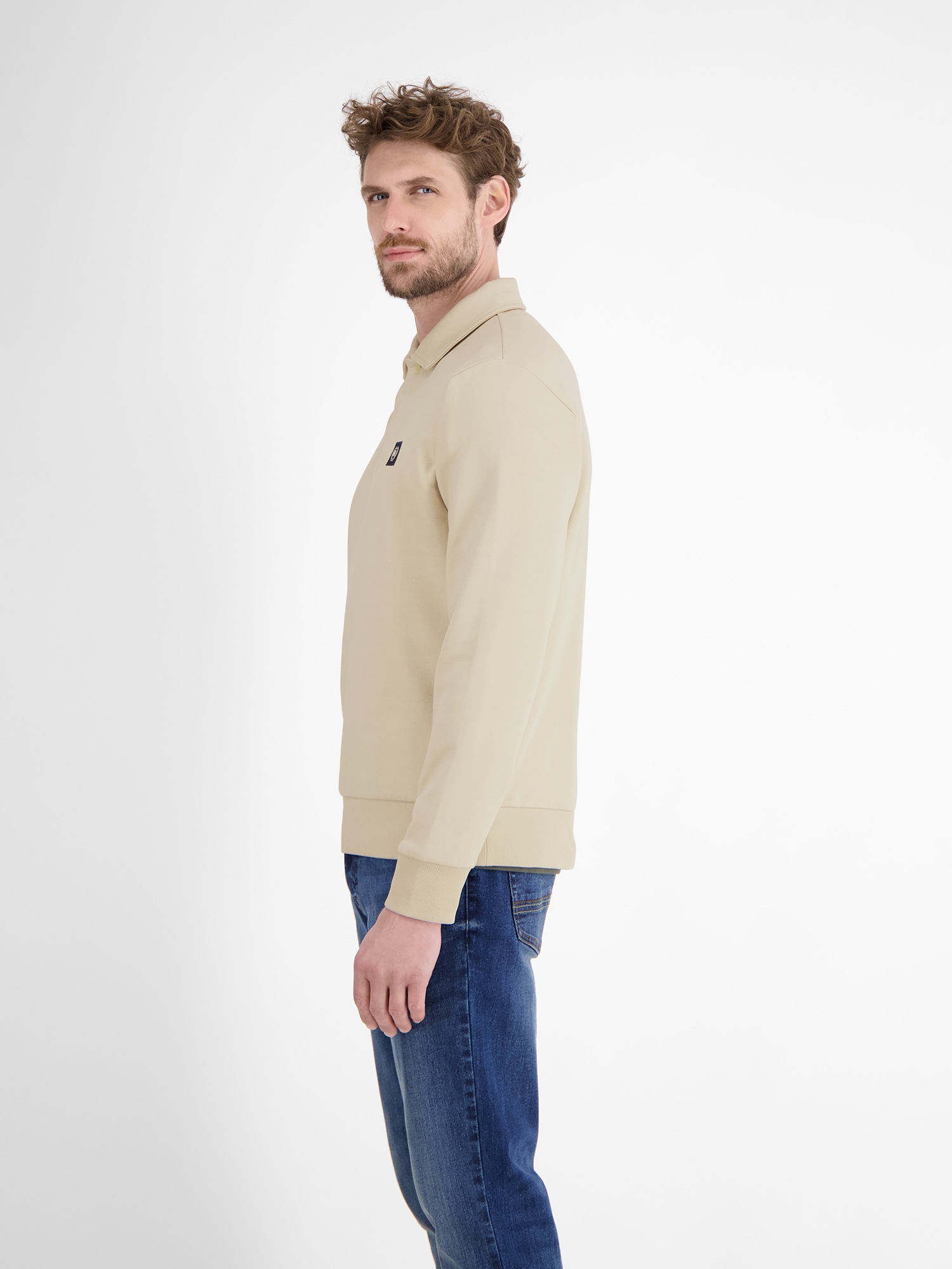 Thumbnail - LERROS Langarm-Poloshirt "LERROS Sweat-Poloshirt für Herren"