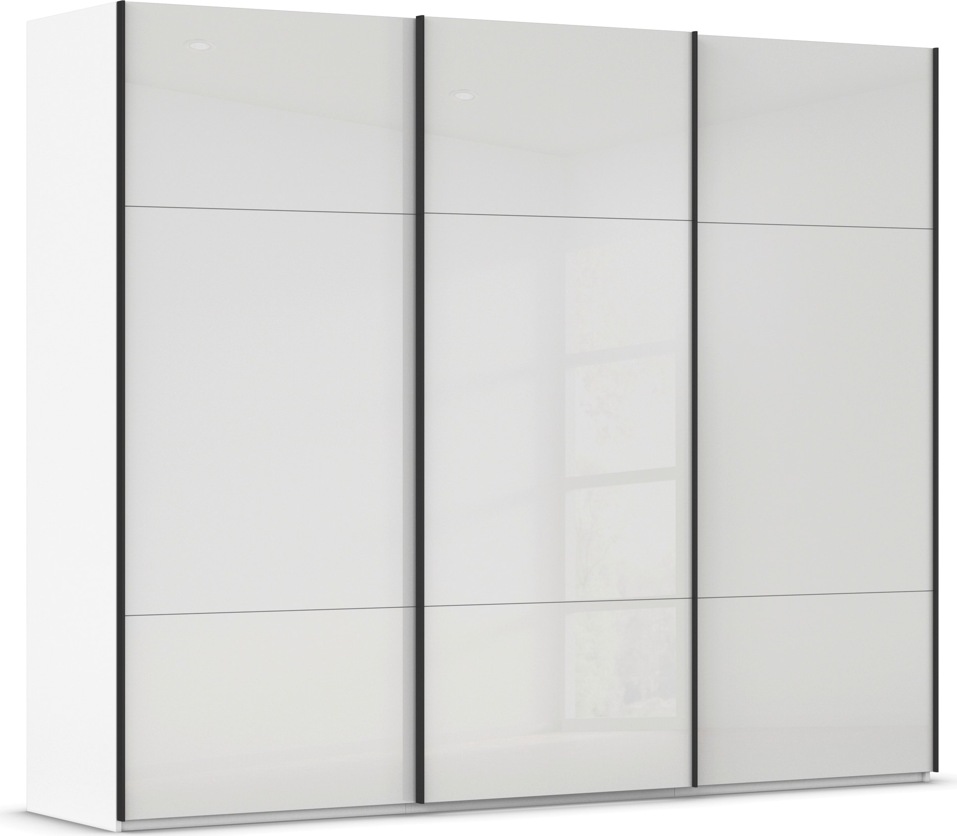 rauch Schwebetürenschrank "Kleiderschrank Schrank Garderobe Schlafzimmerschrank CONTIDO" 3 verschiedene Ausstattungen BASIC/CLASSIC/PREMIUM, aus hochwertigem Material in 6 Breiten 2 Griff-Farben MADE IN GERMANY