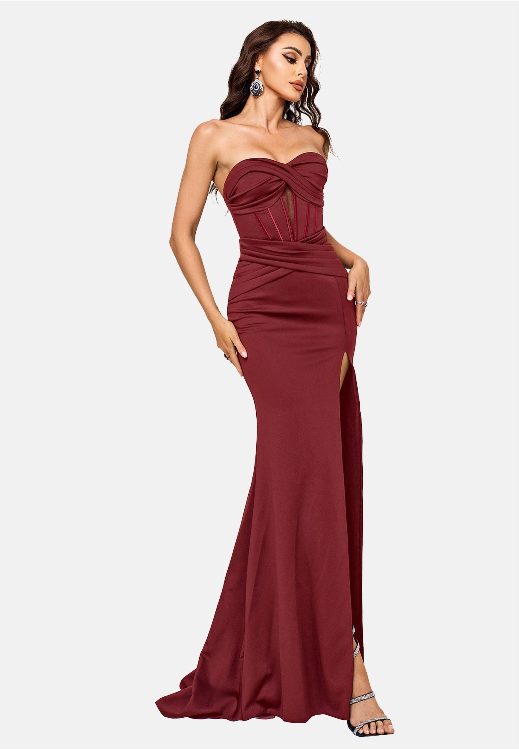 Moda Minx Jerseykleid, im schulterfreien Design