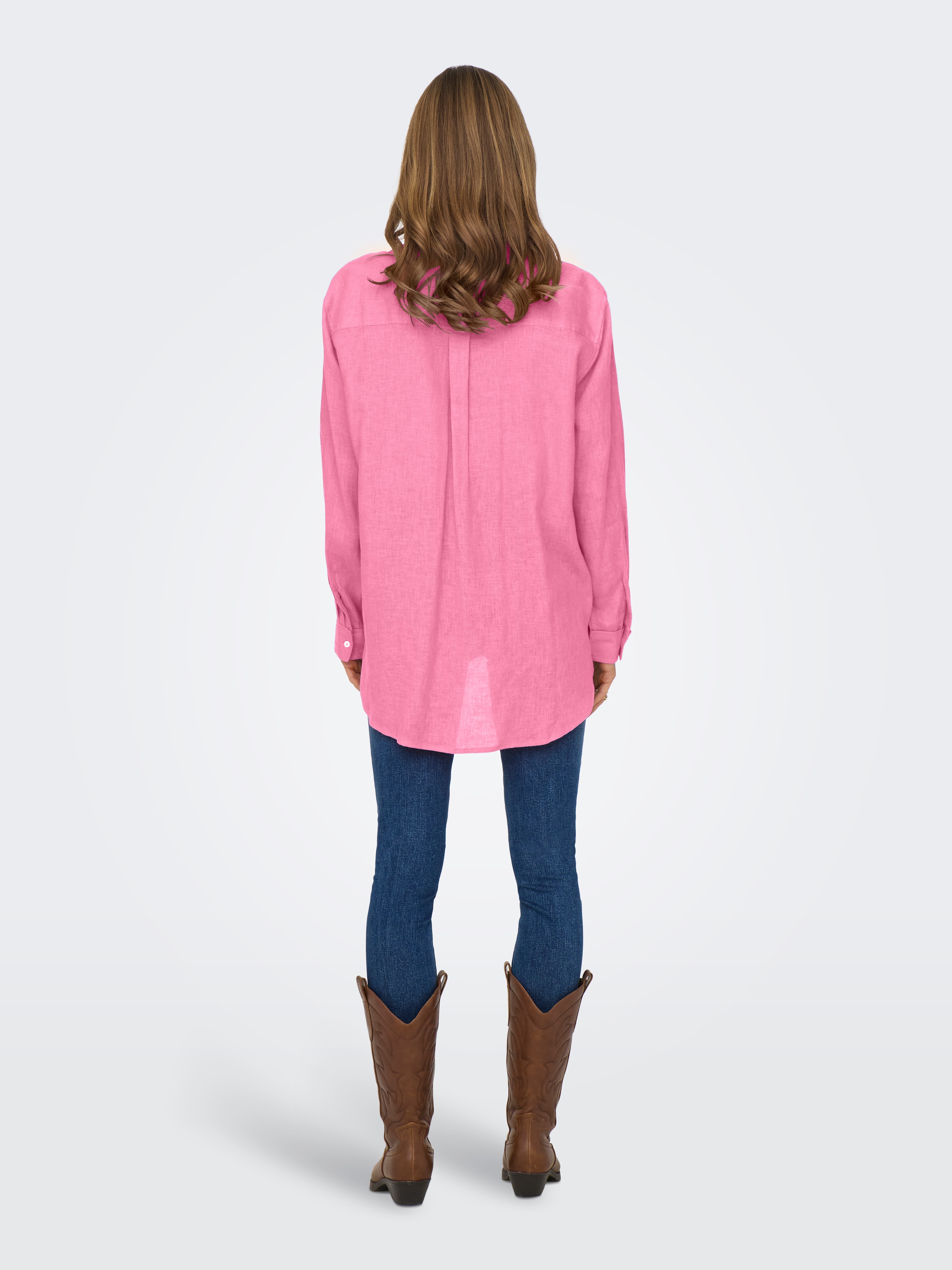 ONLY Longbluse »ONLTOKYO L/S LINEN BLEND SHIRT«, mit Leinen