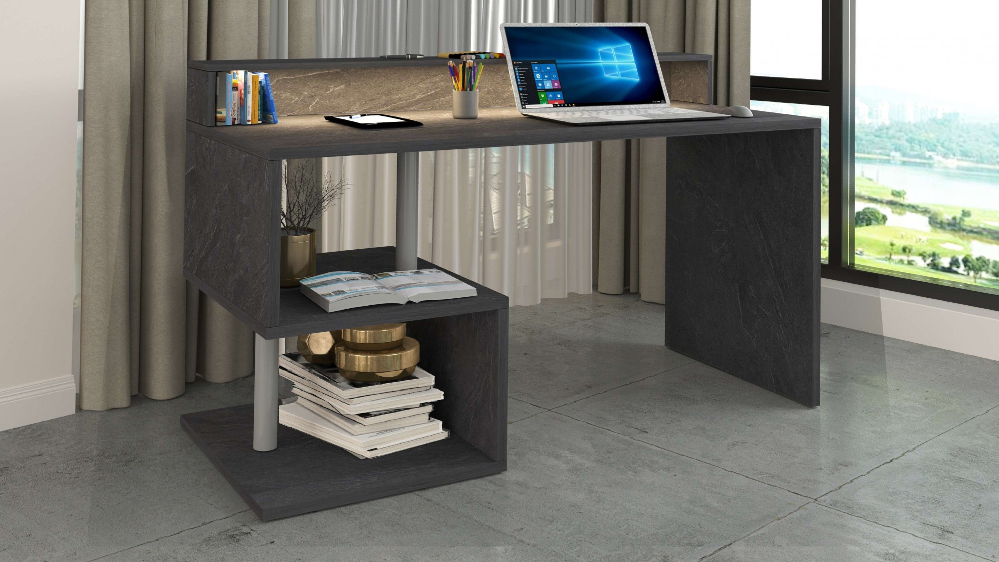 INOSIGN Schreibtisch »Esse, modernes Design«, in verschiedenen Breiten, mit und ohne Monitoraufsatz, Made in Italy