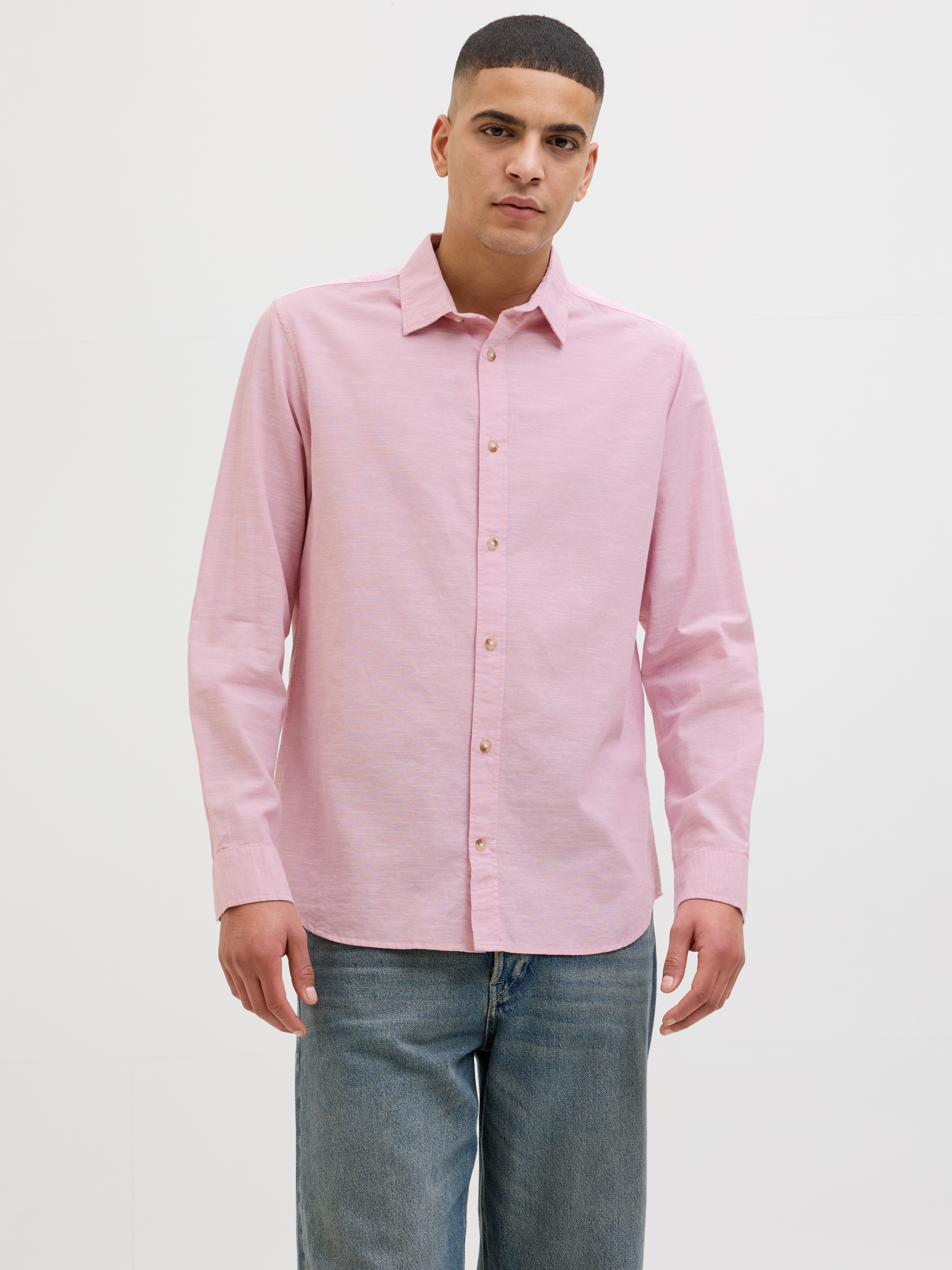 Jack & Jones "JJESUMMER SHIRT LS SN" mit Hemdkragen günstig online kaufen