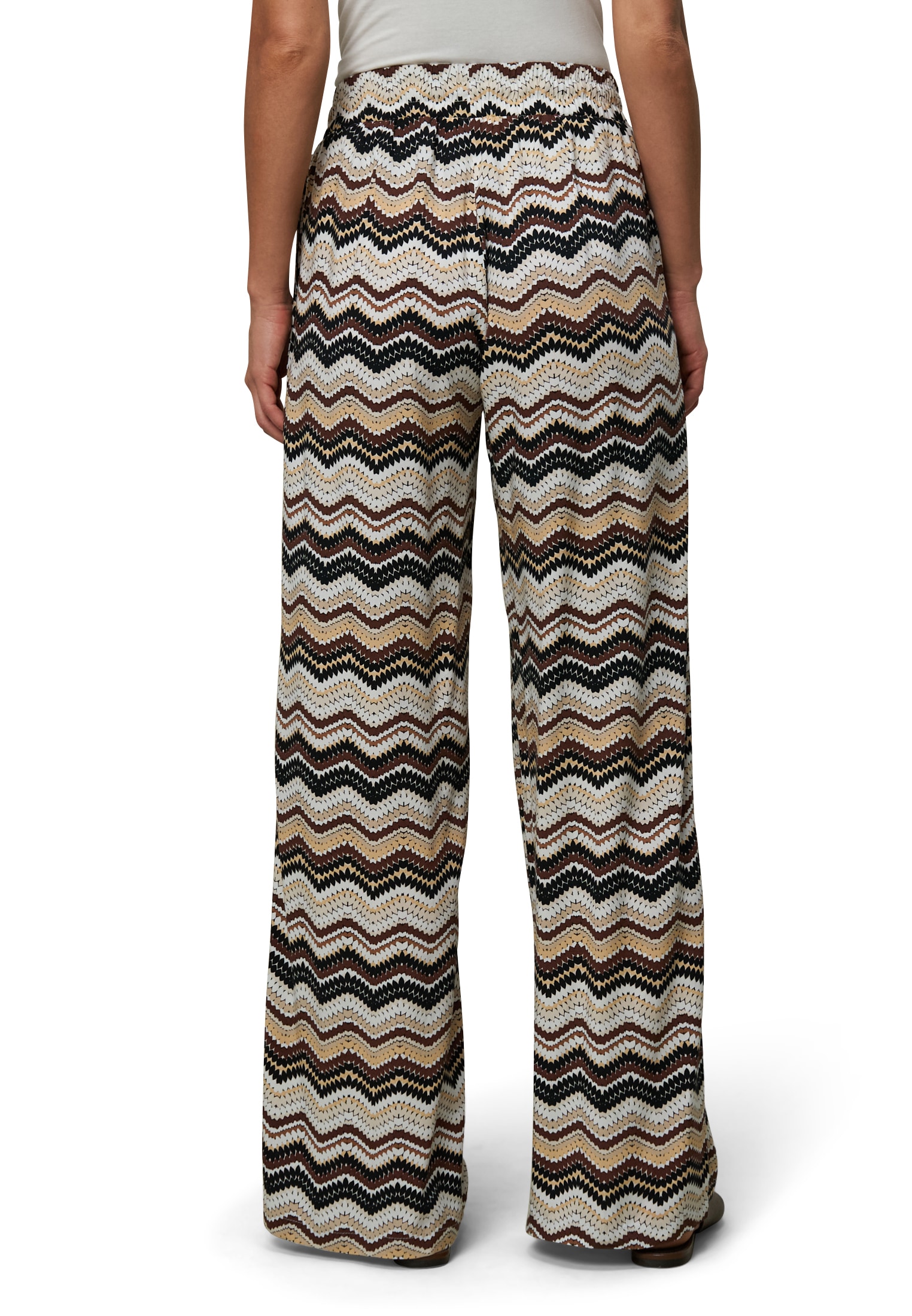 Zero Stoffhose »zero Hose mit Zickzackmuster 30 Inch«, Bindedetail