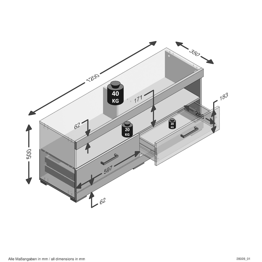 FMD Lowboard »Bristol«