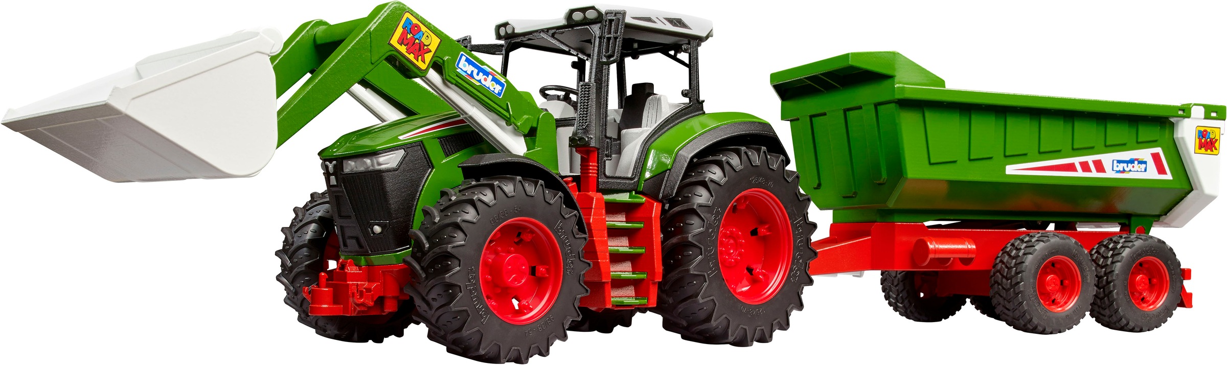 Bruder® Spielzeug-Traktor »Roadmax Traktor mit Frontlader und Kippanhänger (03452)«, Made in Europe