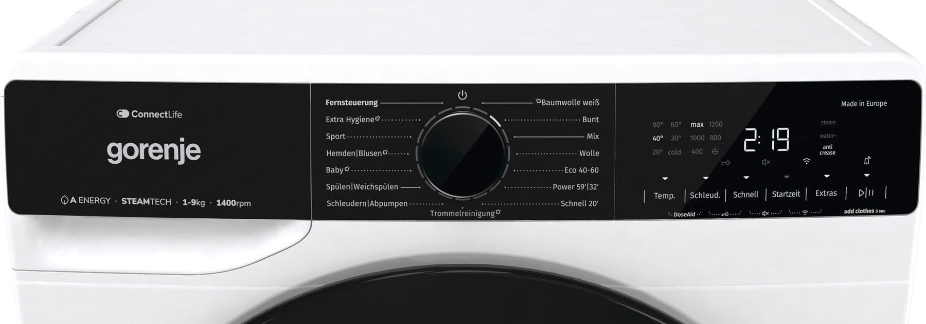 GORENJE Waschmaschine »WPNA 9 Rechnung ATSWIFI3«, BAUR kg, auf WPNA 94 94 ATSWIFI3, U/min | 1400