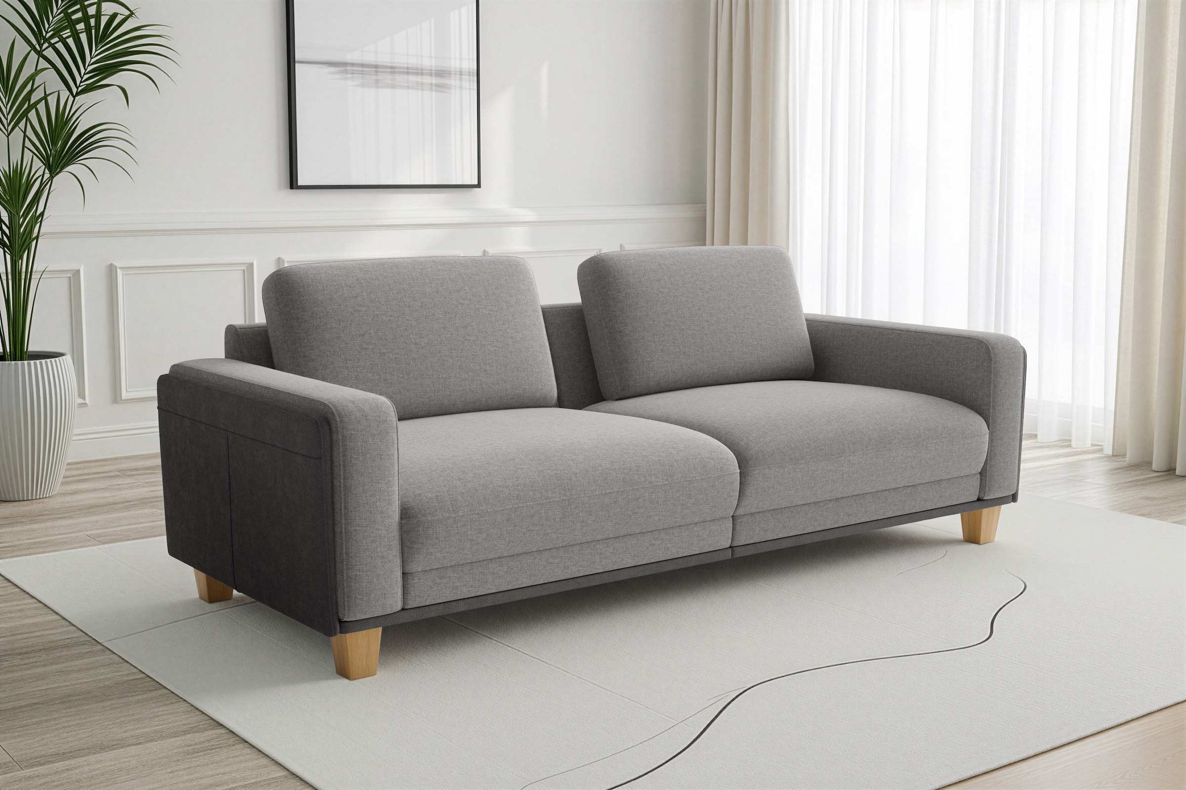 sit&more Big-Sofa "Concept" Modernes Sofa in drei Fußfarben zur Auswahl