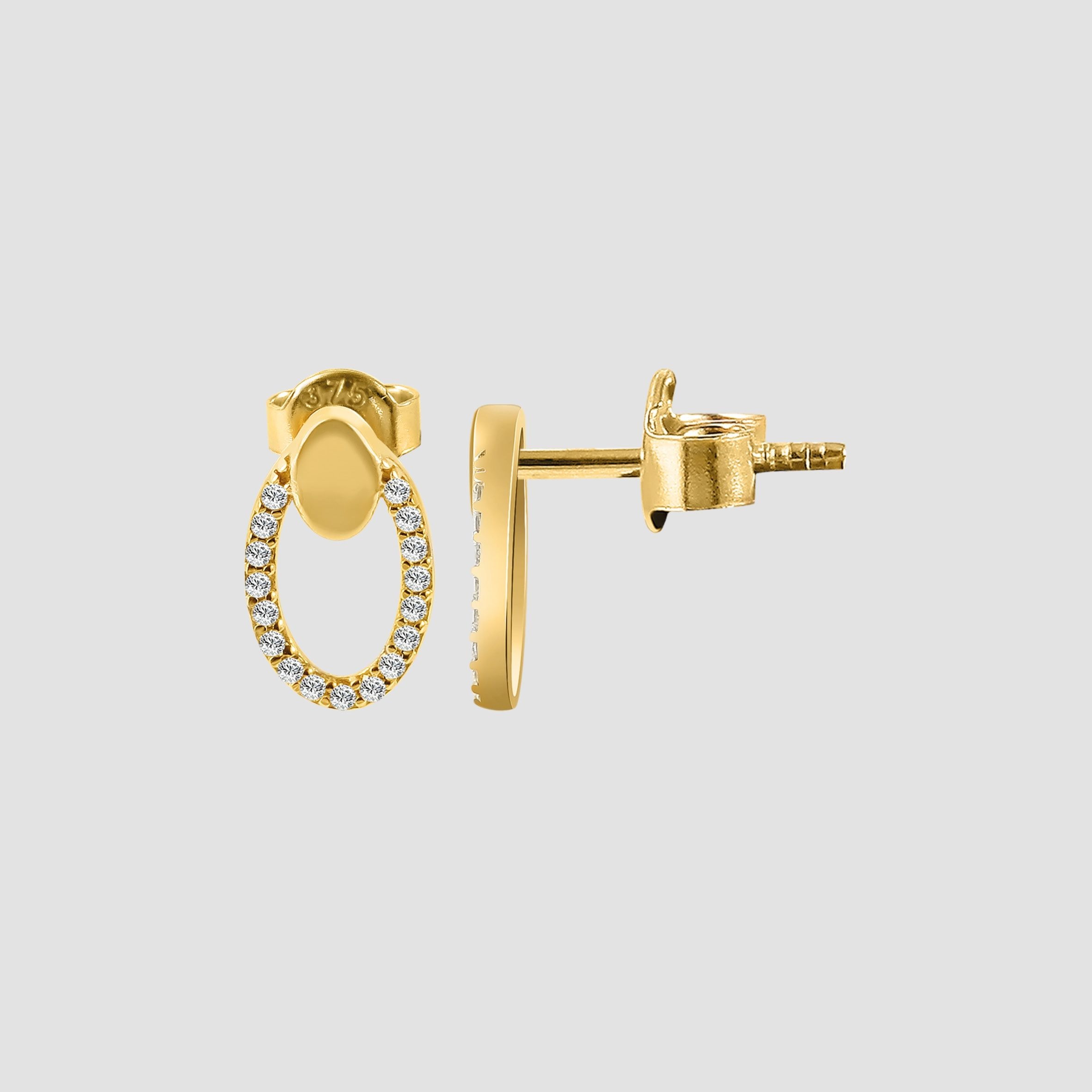 Adelia´s Paar Ohrhänger "Ohrringe – Ohrstecker aus 375 Gold mit Zirkonia" Geschenkidee: zeitlos und vielseitig
