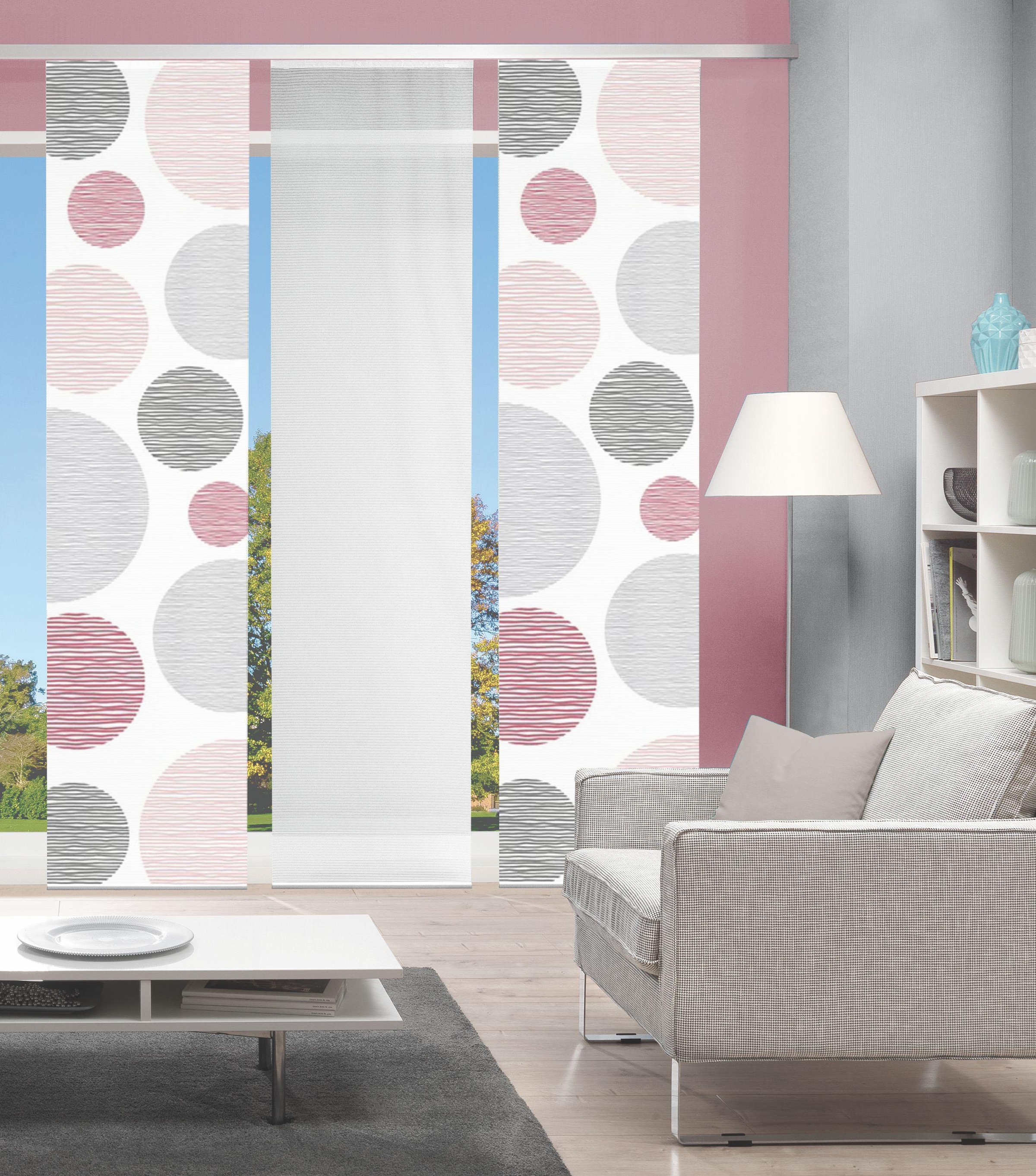 Vision S Schiebegardine "3ER SET BORDEN" Paneelwagen 3 Stk. tlg. HxB: 260x6 günstig online kaufen