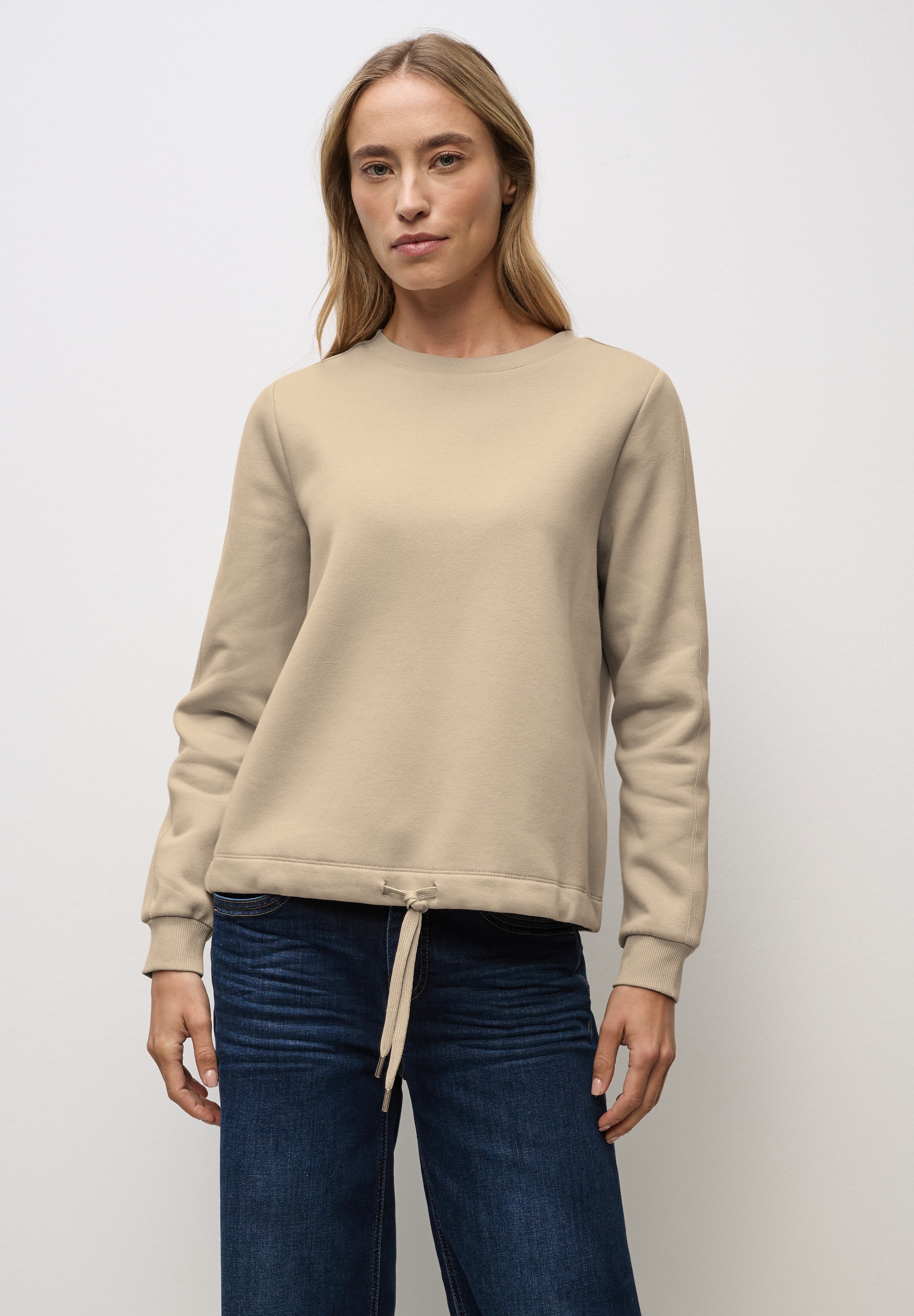 STREET ONE Sweatshirt mit Tunnelzug am Saum günstig online kaufen