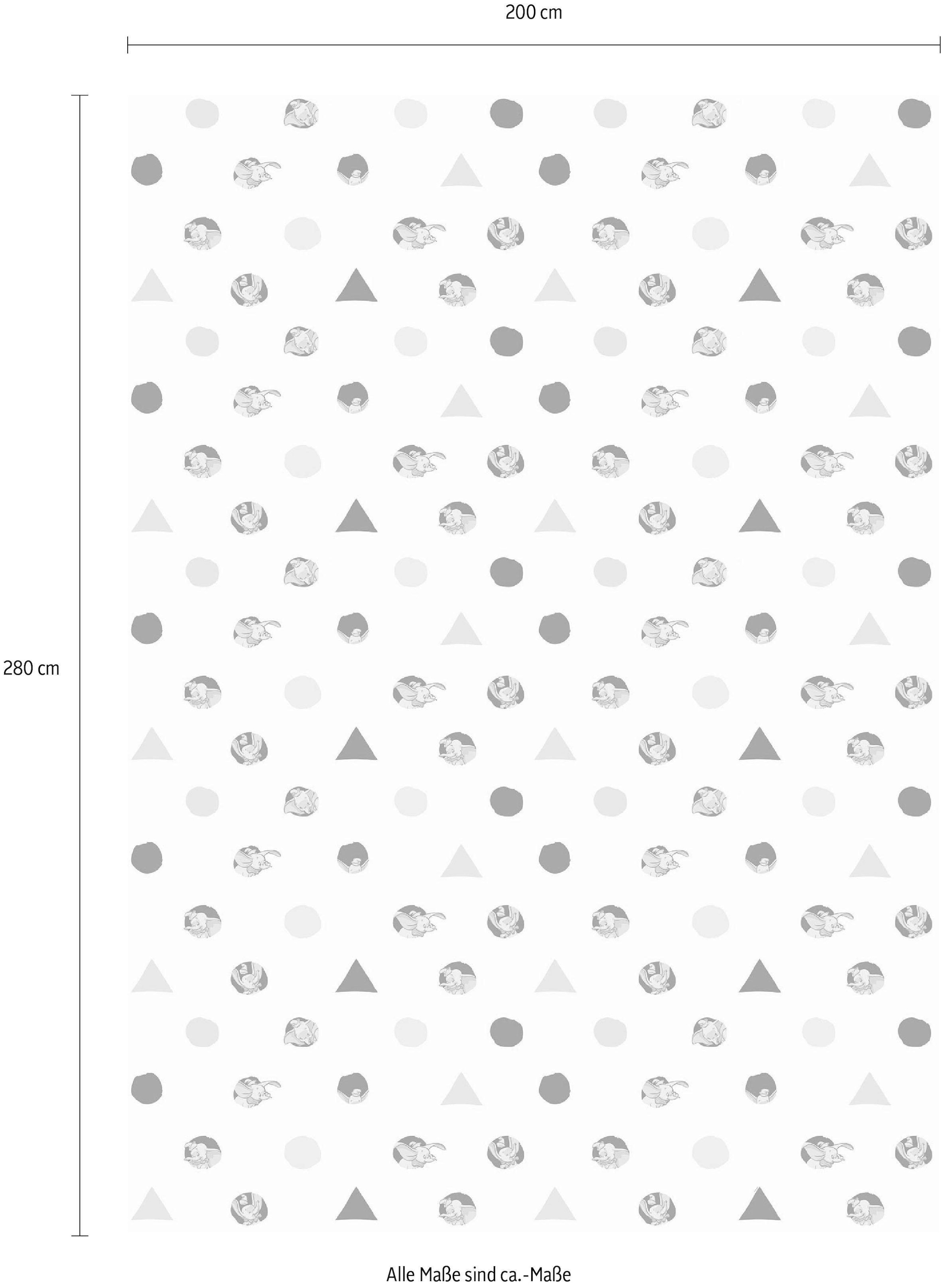 Komar Vliestapete »Digitaldruck Vlies - Dumbo Angles & Dots - Größe 200 x 280 cm«, bedruckt, Kinderzimmer