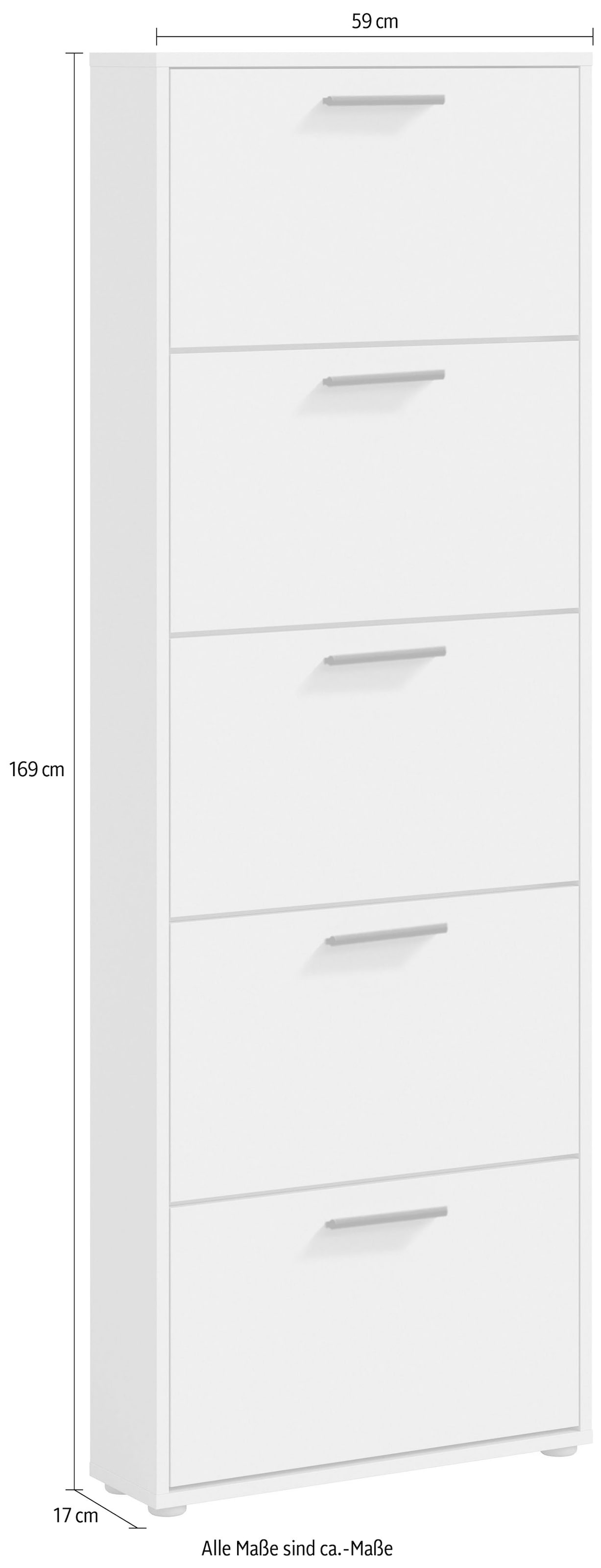 HBZ Schuhkommode »Sam Schuhkipper, Schuhschrank BxHxT 59x169x17 cm« 1 Stk. tlg. Breite 59cm, FSC-Mix Credit