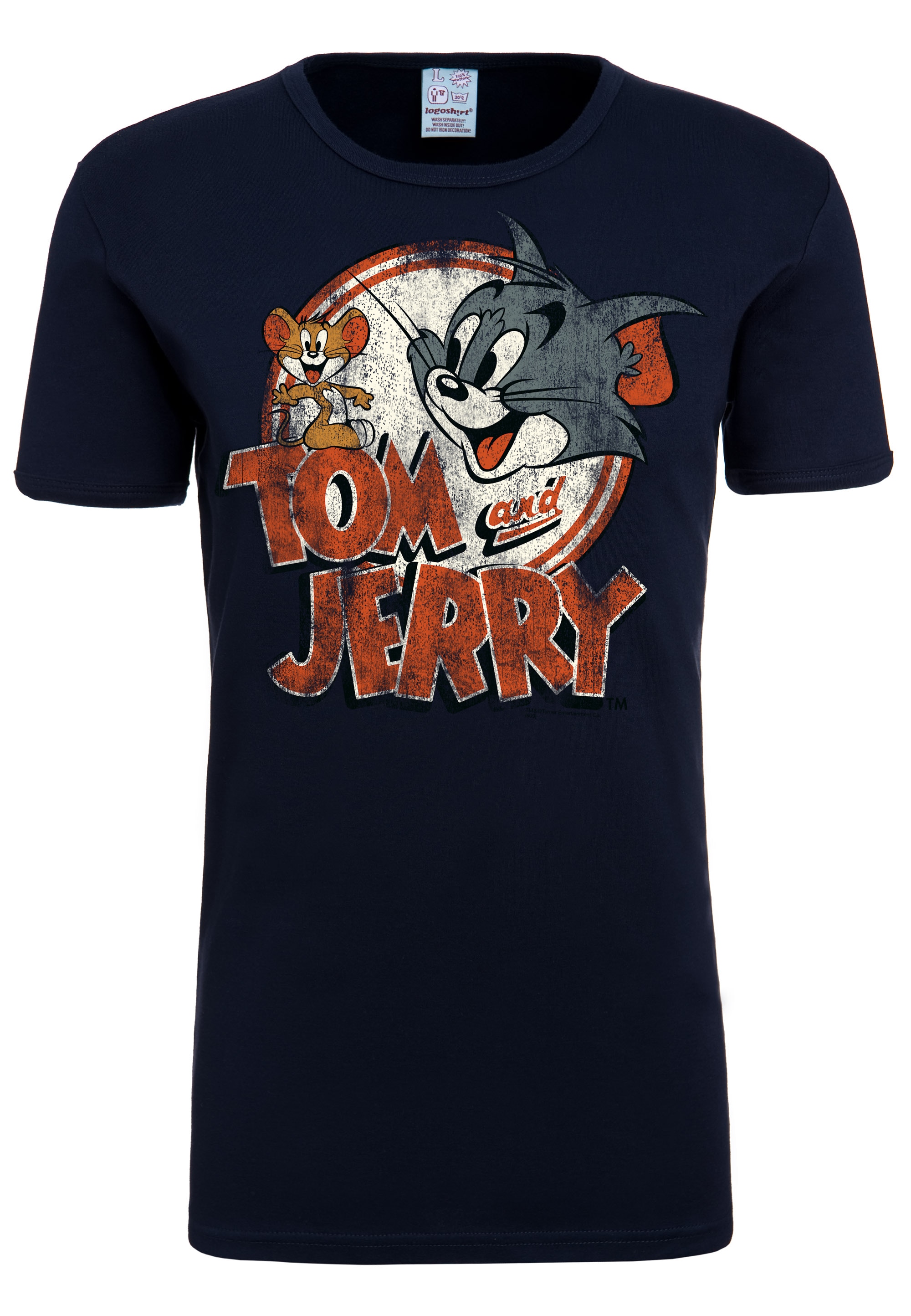 LOGOSHIRT T-Shirt »Tom & Jerry-Logo«, mit lizenziertem Originaldesign