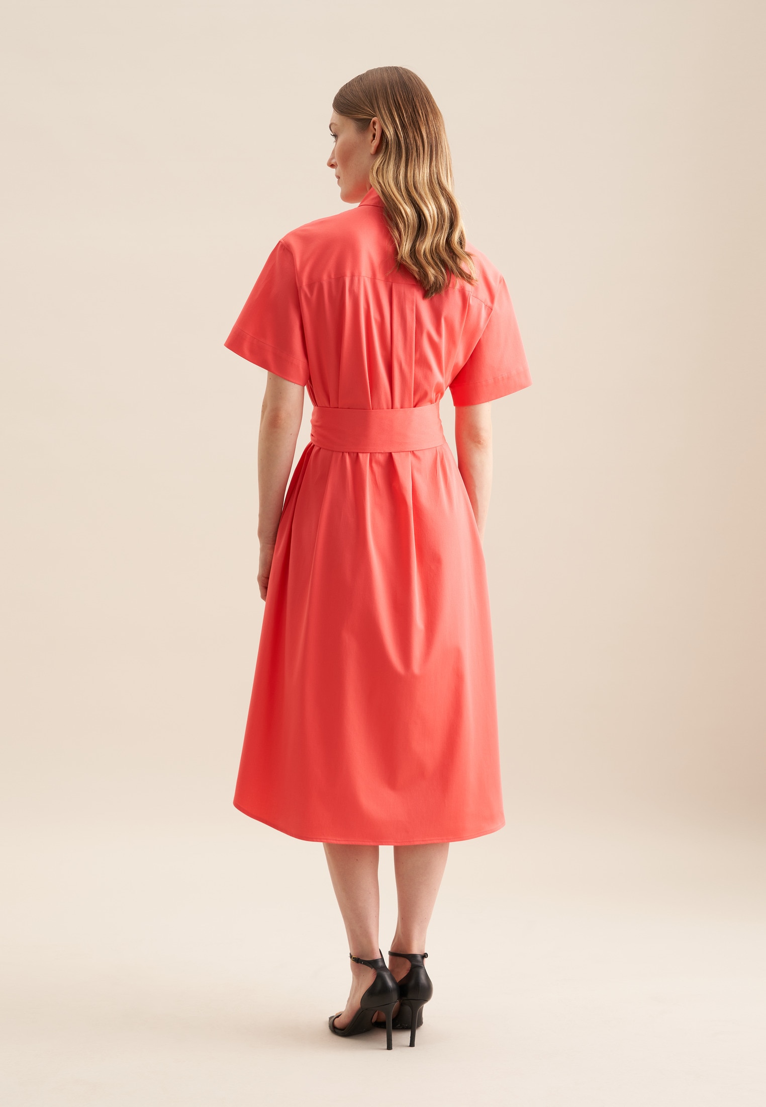 seidensticker Sommerkleid »Schwarze Rose«, Kurzarm Kragen Uni