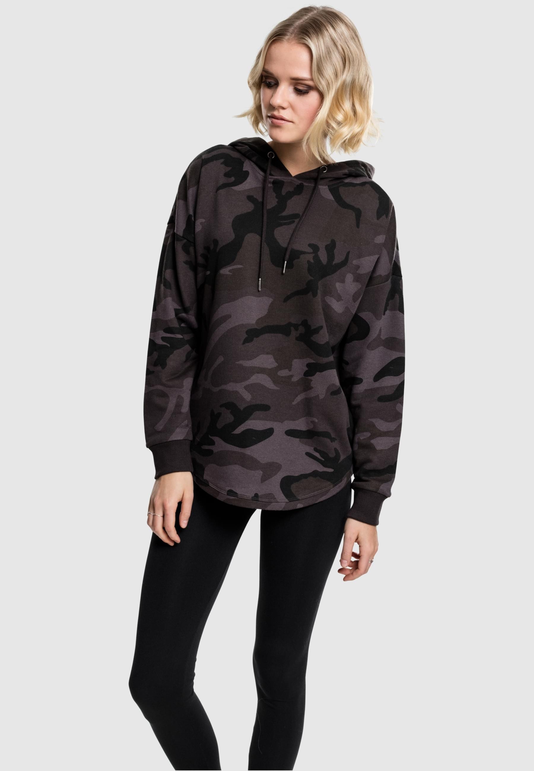 URBAN CLASSICS Rundhalspullover »Urban Classics Damen Ladies Oversized Camo Hoody«, (1 tlg.)