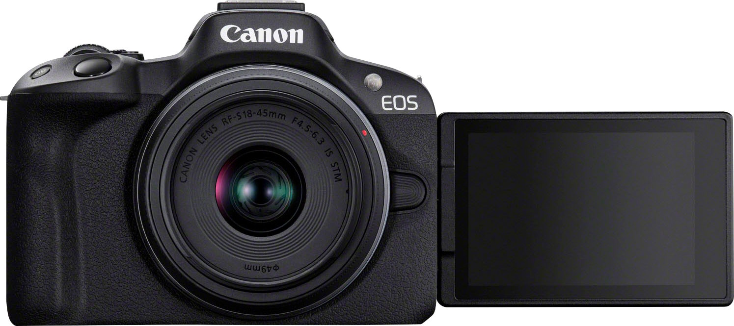 24,2 18-45mm IS »EOS F4.5-6.3 MP, | R50 BAUR Kit«, inkl. 18-45 Systemkamera STM RF-S RF-S RF-S + IS Bluetooth-WLAN, IS 18-45mm STM, Objektiv F4.5-6.3 Canon