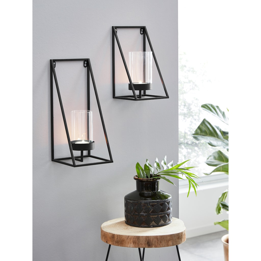 andas Wandkerzenhalter »Industrial Candleholder«, (1 St.), Industrial, modern, Metall, schwarz