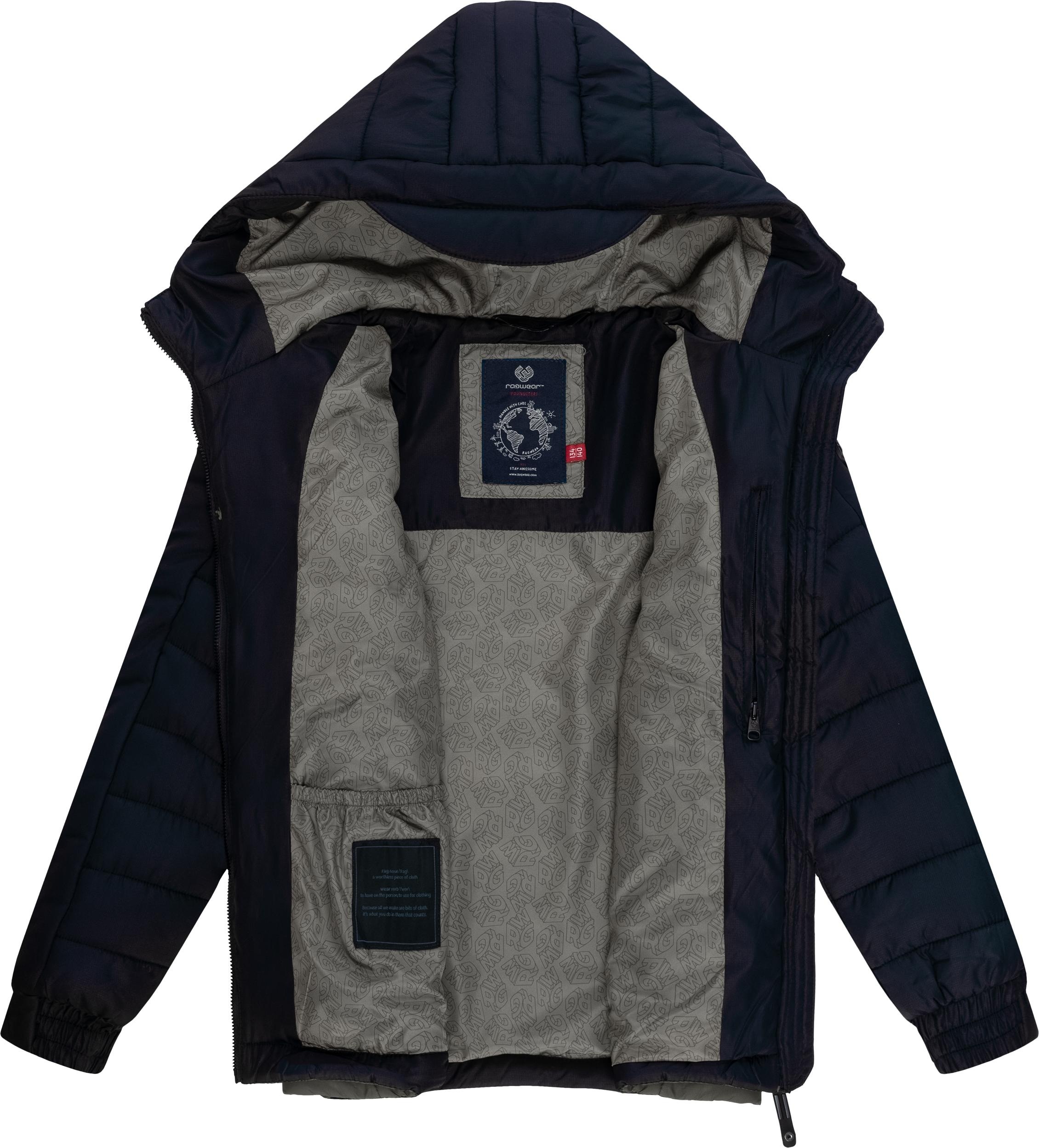 Ragwear Winterjacke »Coolio Blocks« mit Kapuze Jungen Winter Steppjacke mit Kapuze