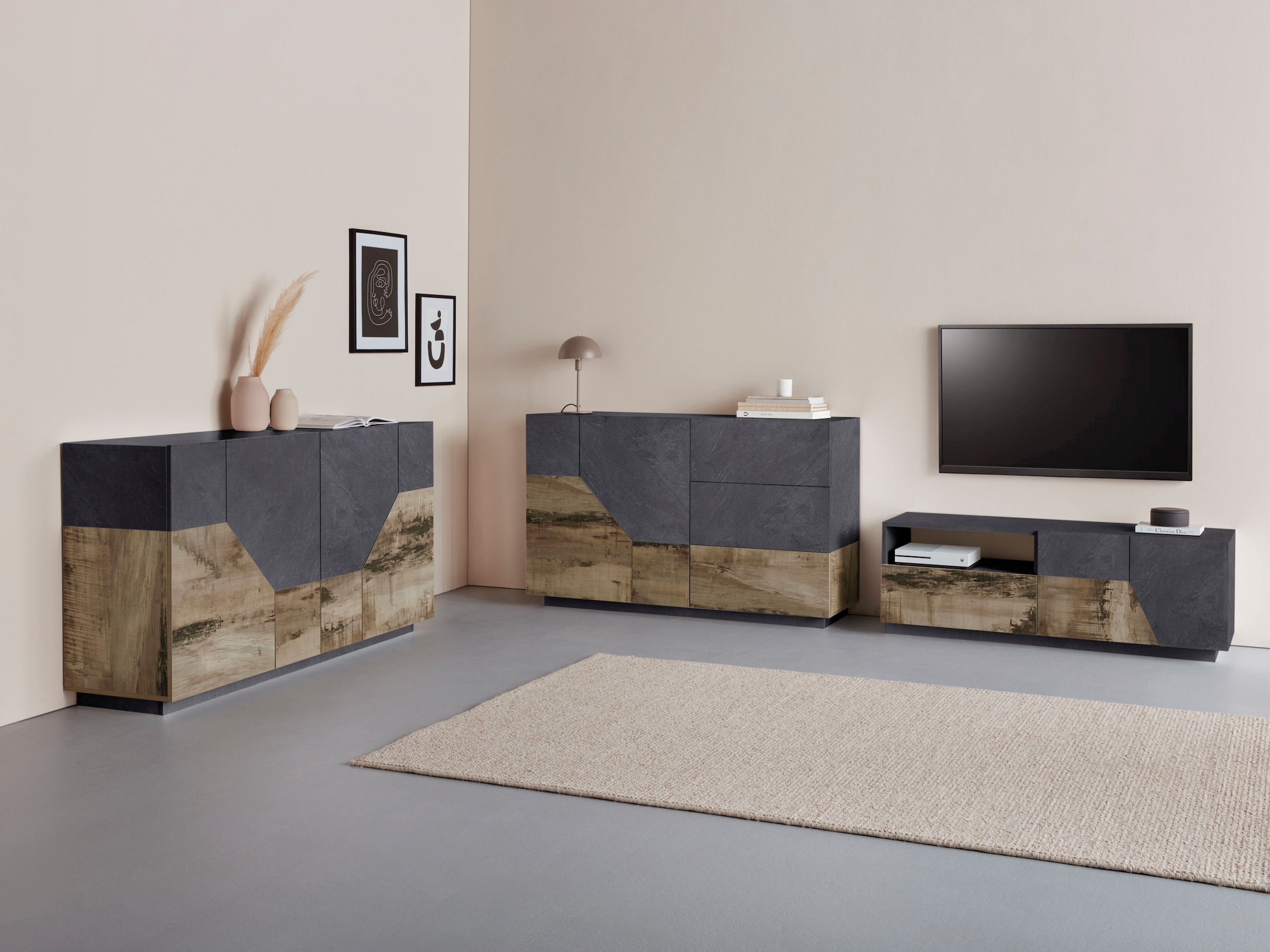 INOSIGN Sideboard »ALIEN-Kommode, Schrank, Anrichte mit 4 Türen und 4 Fächern«, Sideboard Breite ca. 160 cm "100 % Made in Italy"