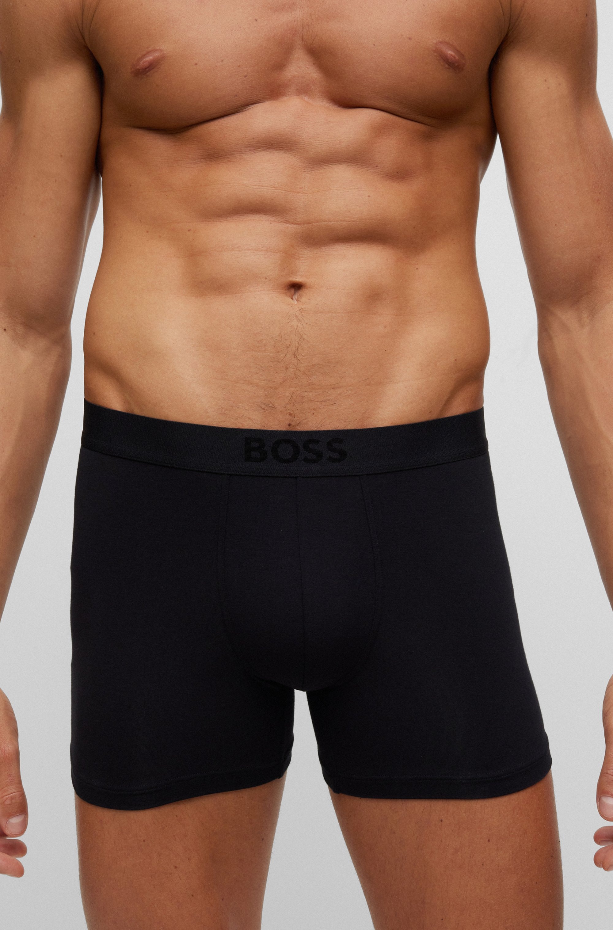 BOSS Boxer »BoxerBr 2P UltraSoft«, (Packung, 2 St., 2er Pack), mit tonalem BOSS Logo-Elastikbund