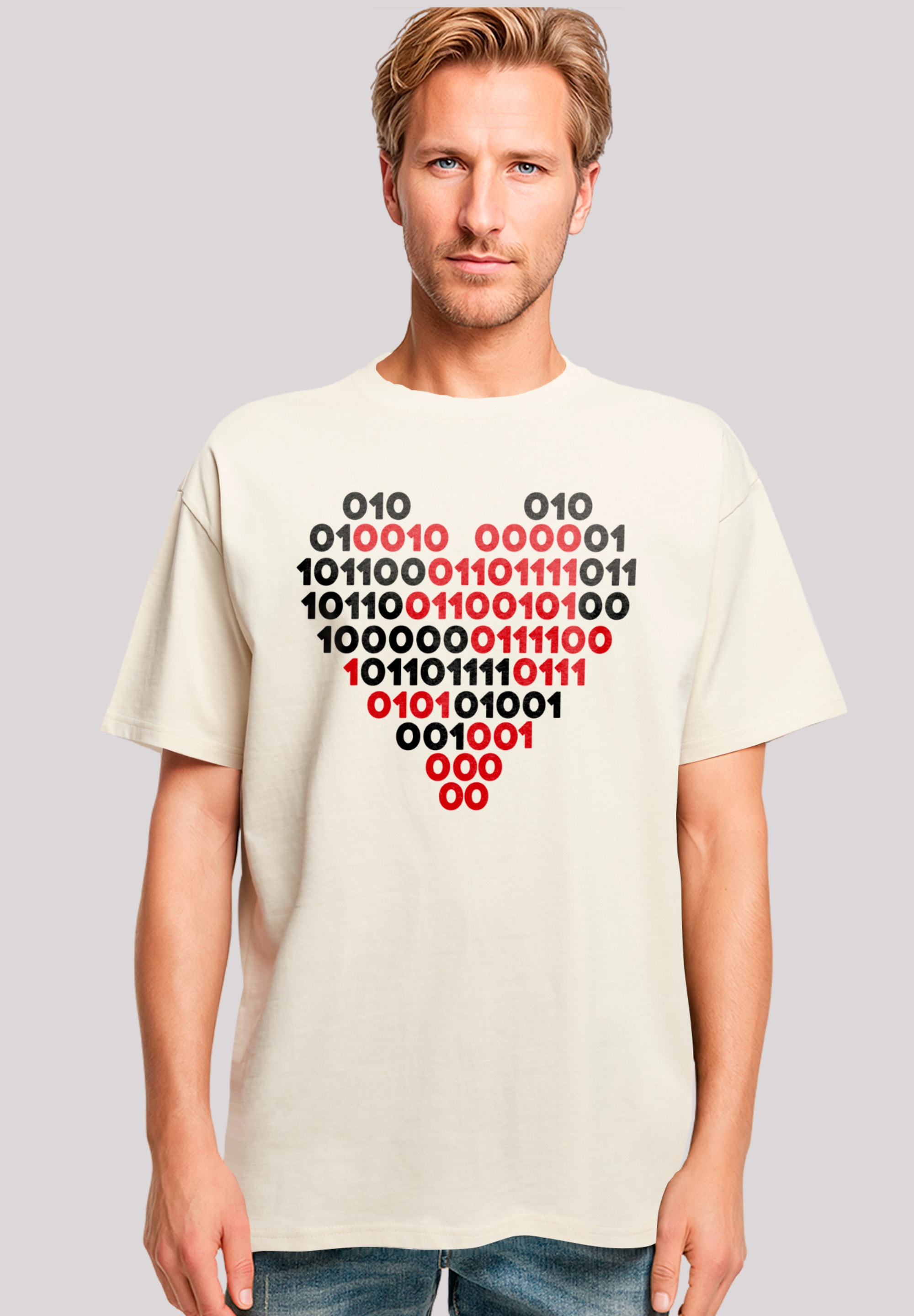 F4NT4STIC T-Shirt "I love you Binary Code Herz", Premium Qualität günstig online kaufen