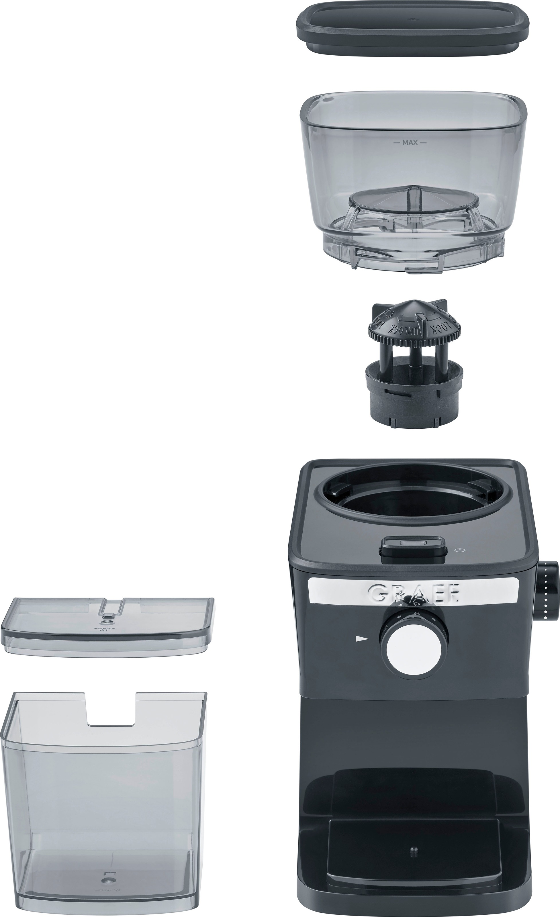 Graef Kaffeemühle "CM252" 130 W Scheibenmahlwerk 80 gBohnenbehälter