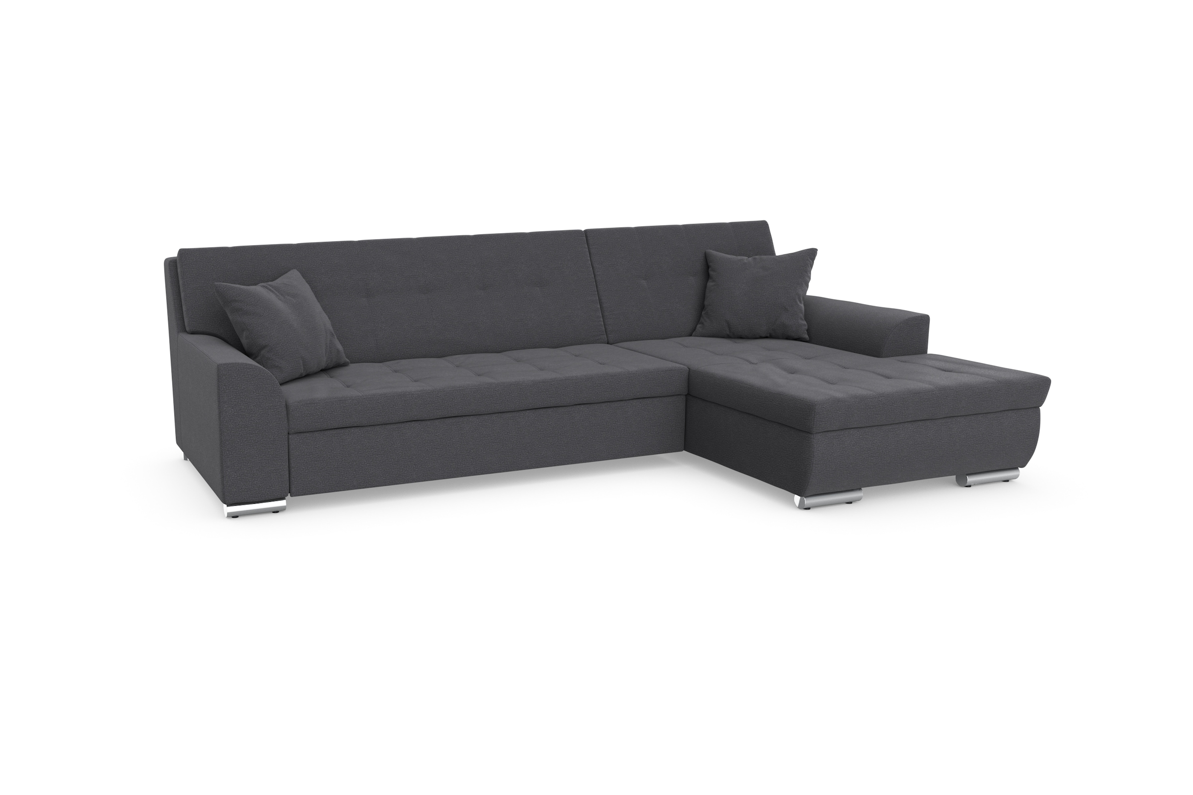 DOMO collection Ecksofa Treviso, wahlweise mit Bettfunktion, incl. Zierkissen