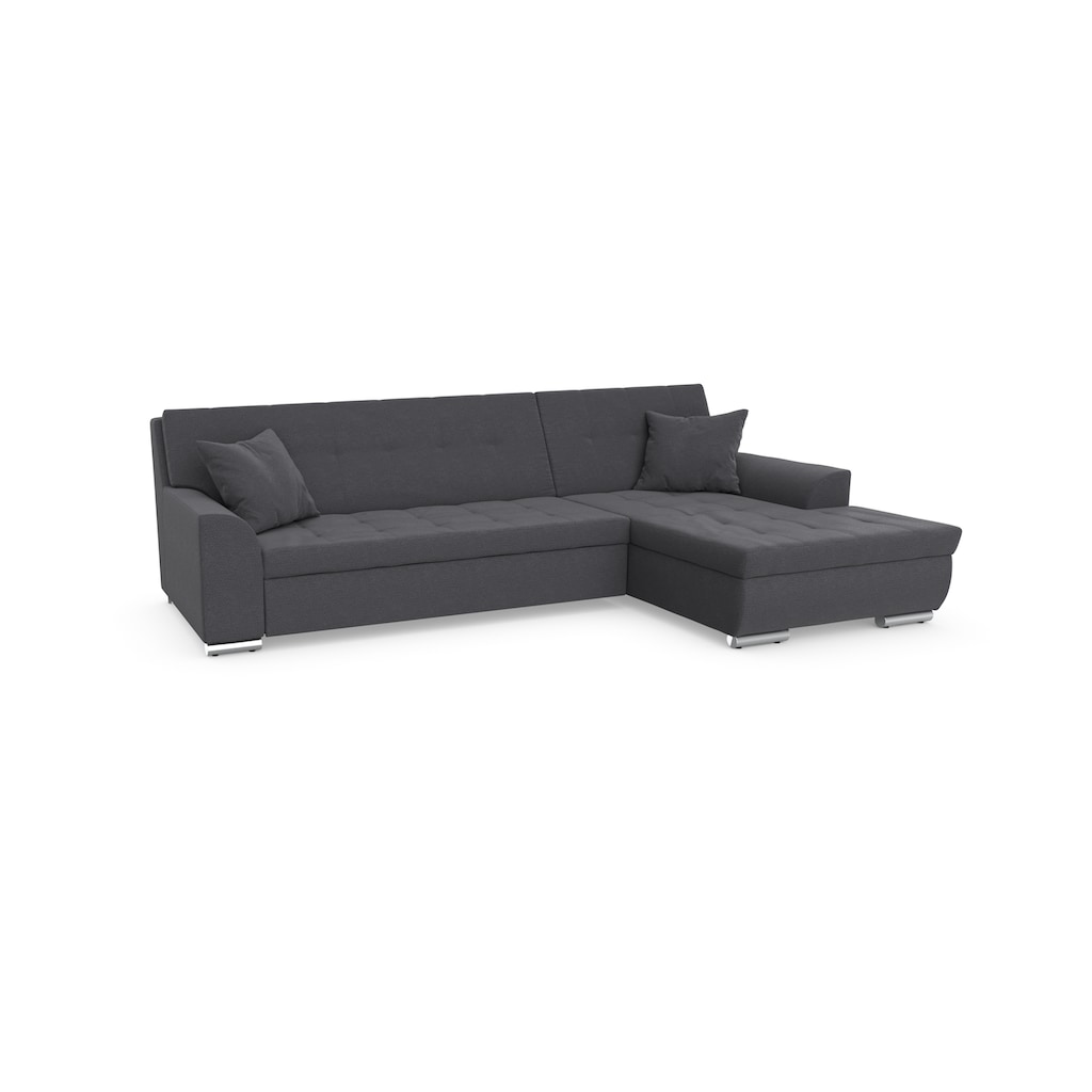 DOMO collection Ecksofa »Treviso viele Bezüge, auch in Cord, Schlafsofa, B/T/H: 267/80/83 cm«