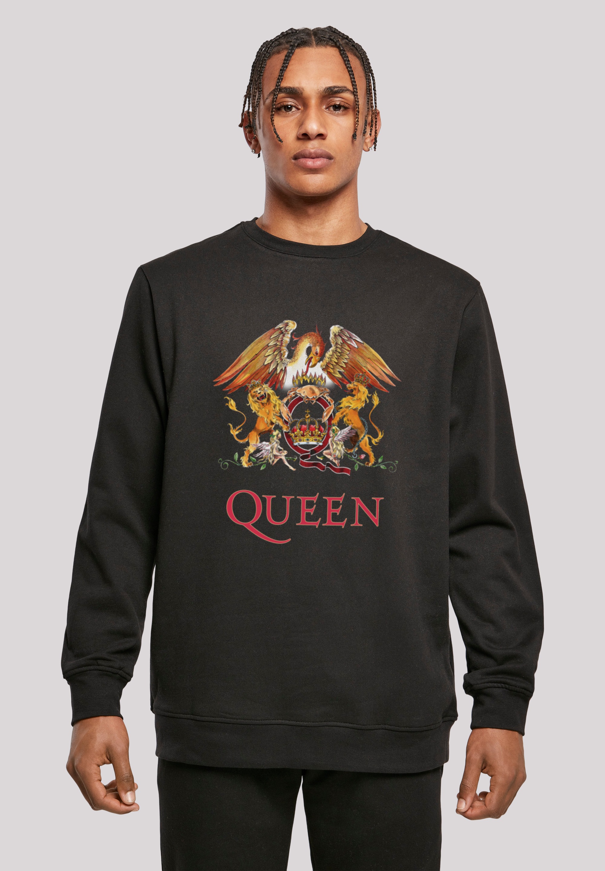 F4NT4STIC Kapuzenpullover »Queen Rockband Classic Crest Black«, Print