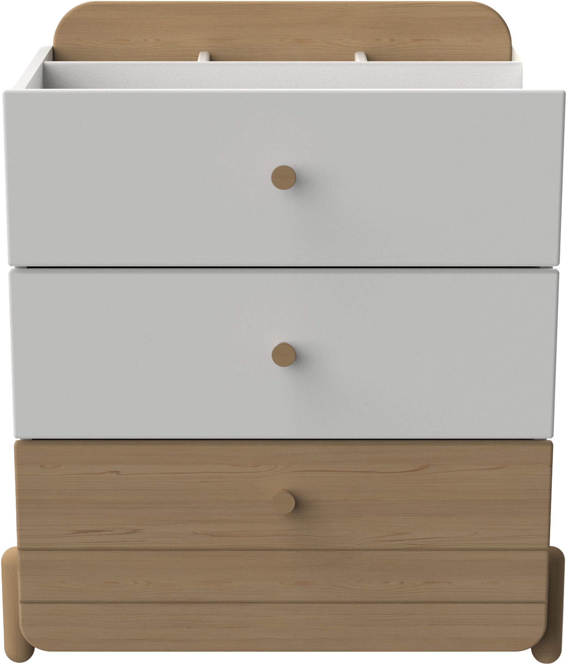 Demeyere GROUP Schubkasten »Edaj«, Kommode 3 Schubladen Eiche/Weiss