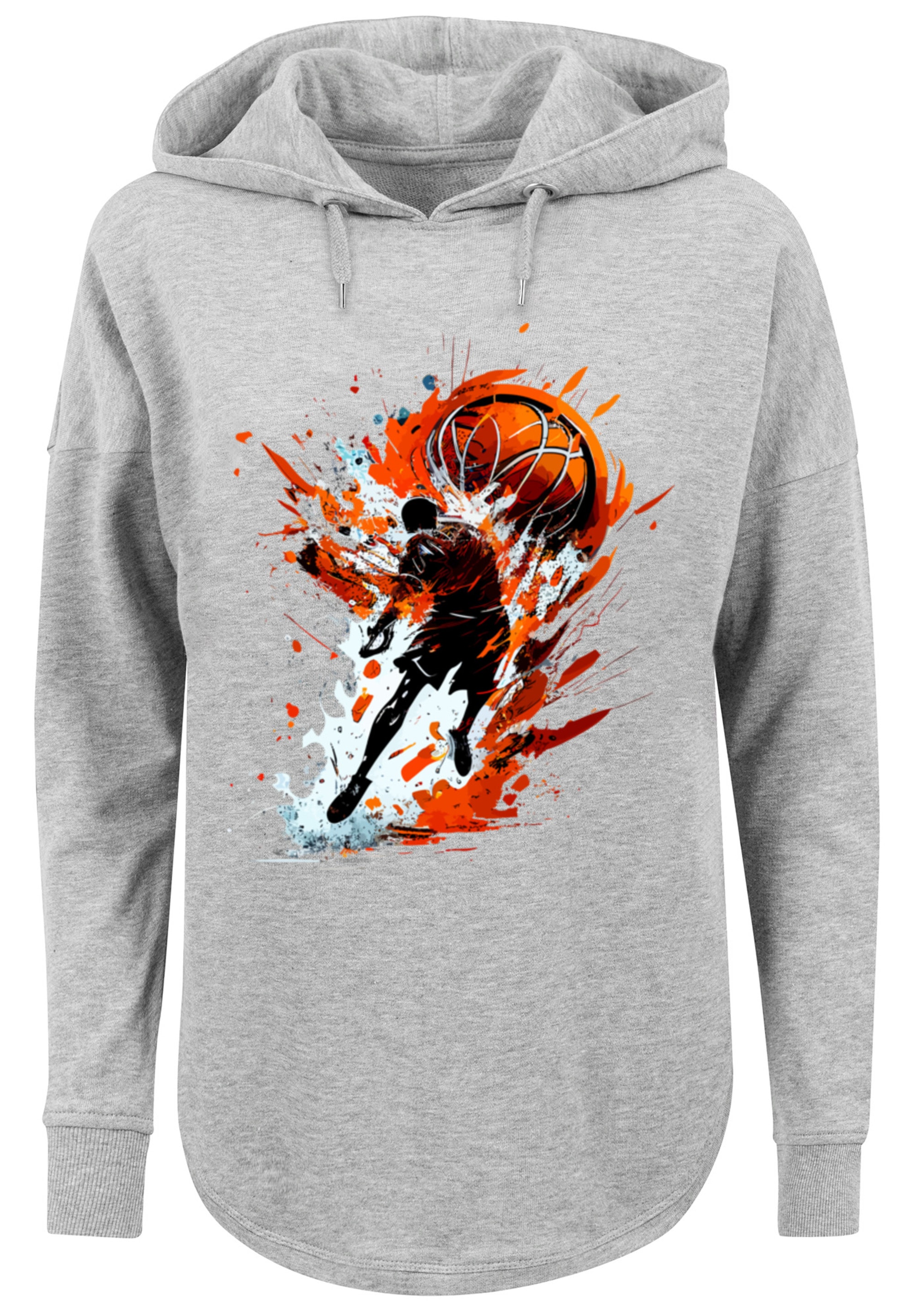 F4NT4STIC Kapuzenpullover »Basketball Splash Sport Oversize Hoodie« Print