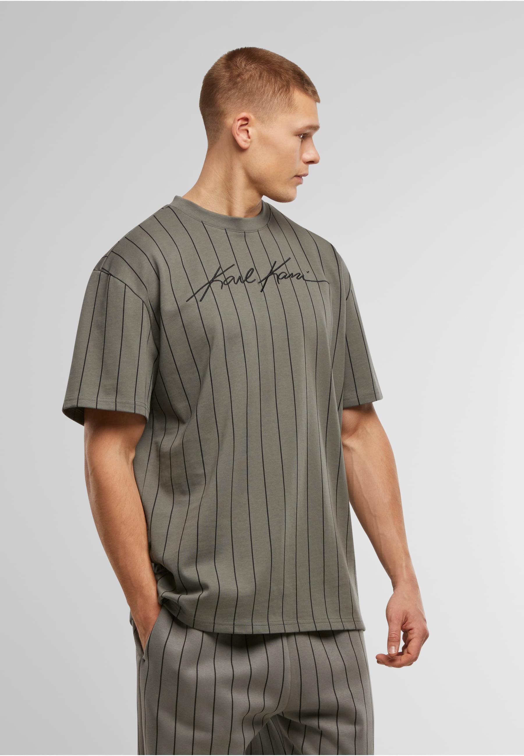 Karl Kani T-Shirt »Karl Kani Autograph Pinstripe Jersey Boxy T-Shirt«, (1 tlg.)