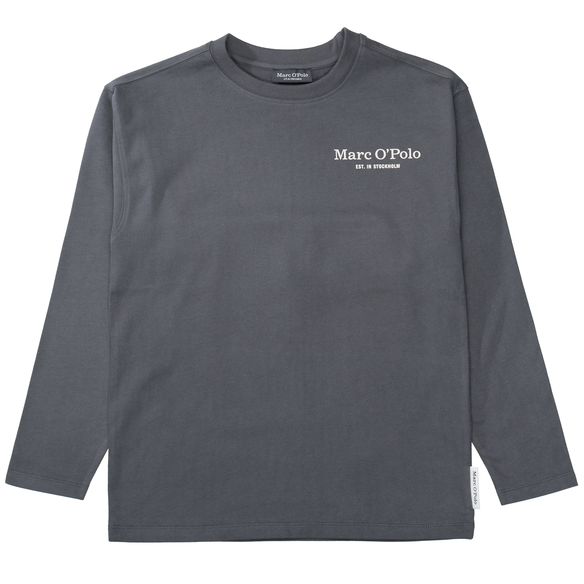 Marc OPolo Longsleeve mehrfarbiger Rückenprint, reine Baumwolle