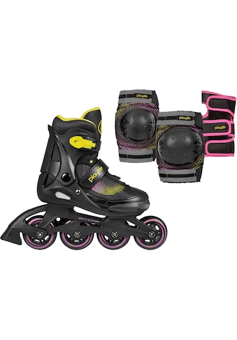 Inlineskates »Playlife Joker«, (Set), mit Schutz Set bestehend aus Knie-, Ellenbogen-,...