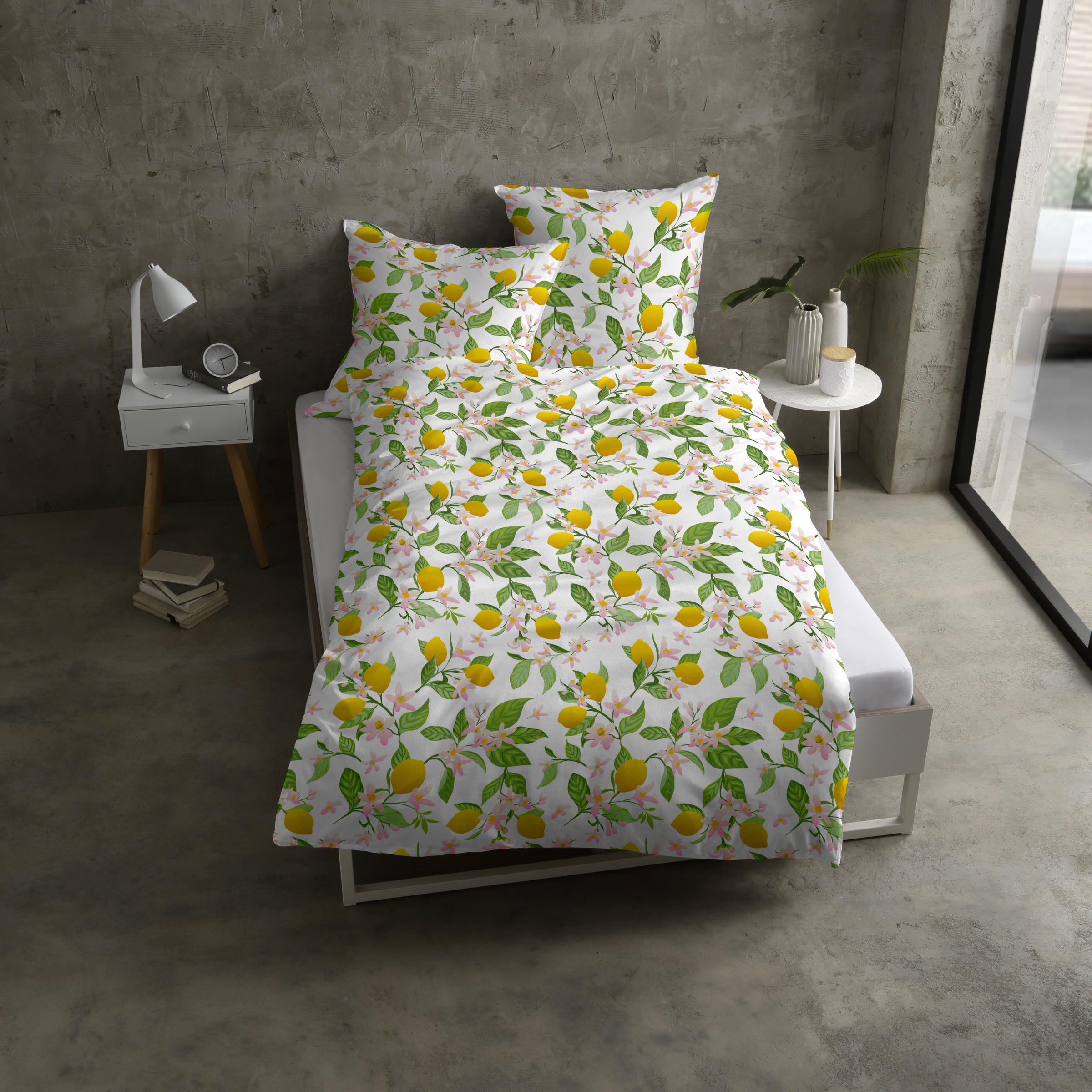 CASATEX Bettwäsche "Lemon" 2 Stk. kräftig sonnige Farben, tolles Design mit günstig online kaufen