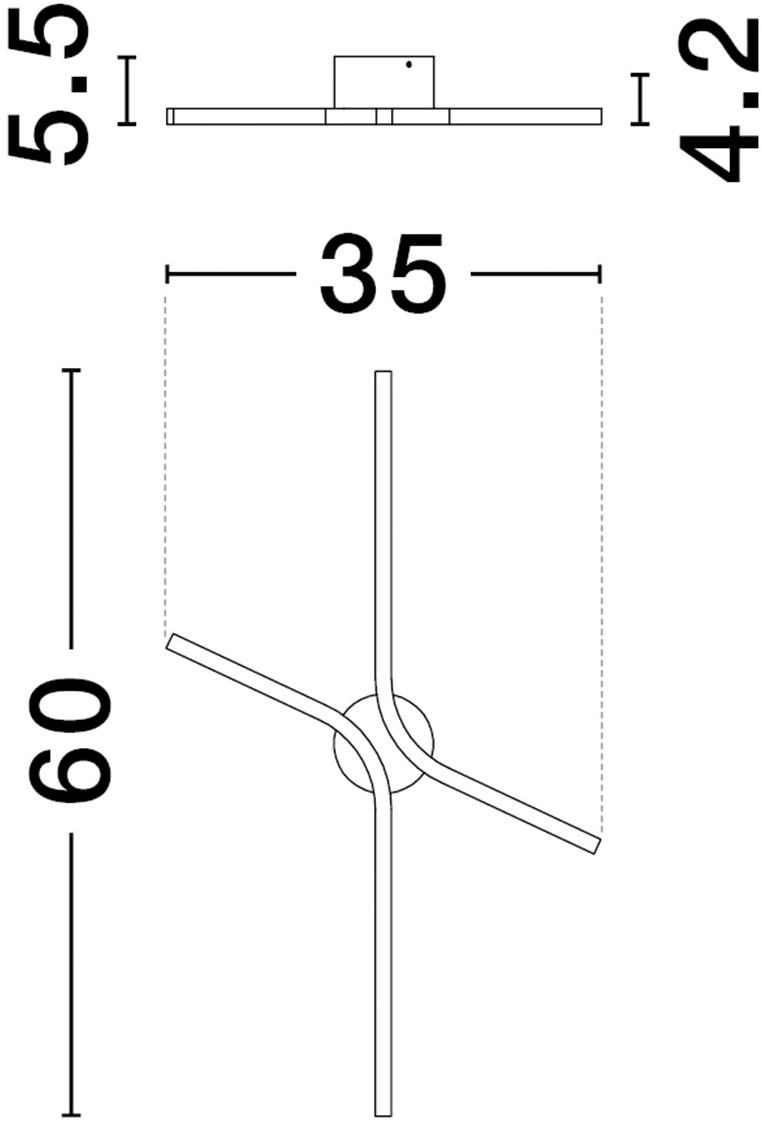 Nova Luce Wandleuchte »AKRO«, 2 flammig
