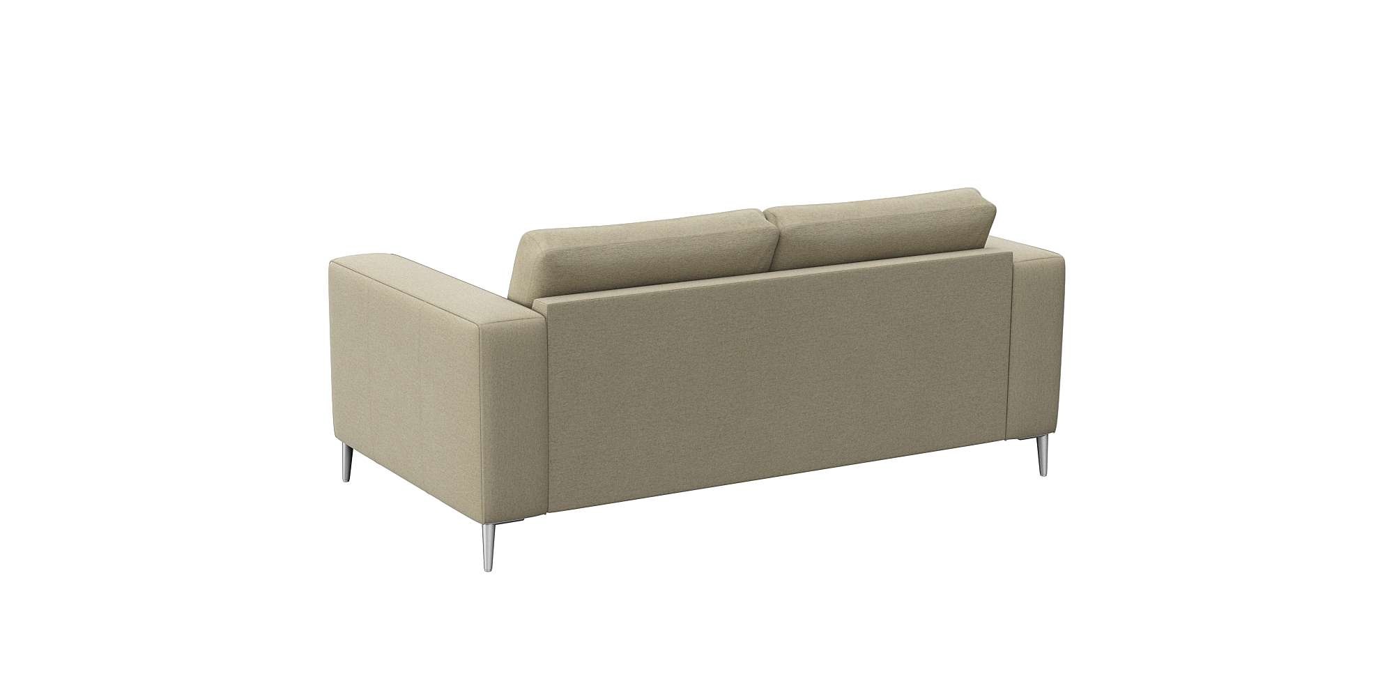 FLEXLUX 2-Sitzer »Fiore, super Sitzkomfort durch Kaltschaum im Sitz«, breite Armlehnen, Füße Alu