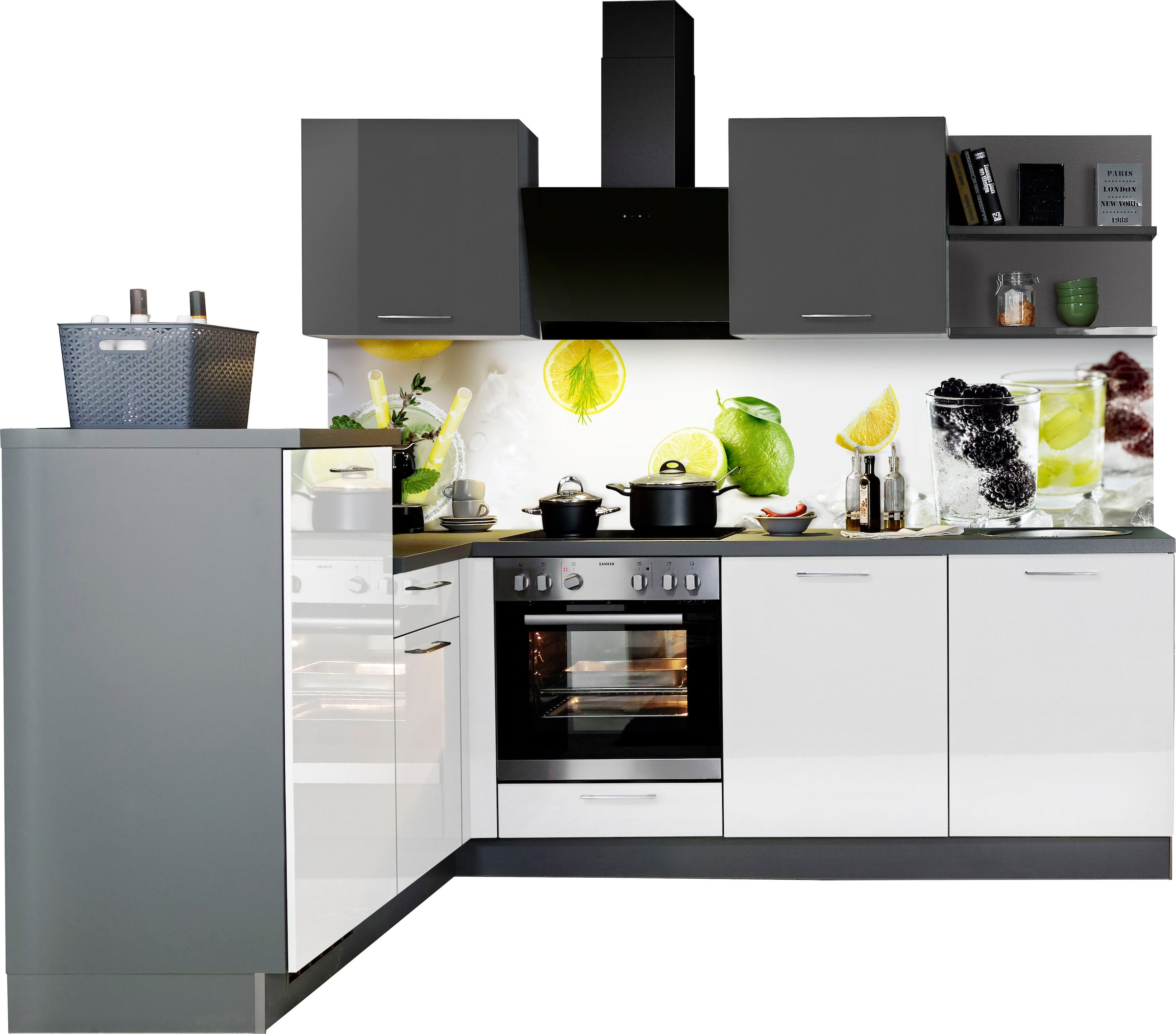 KOCHSTATION Winkelküche ""KS-Jena", vormontiert, Stellbreite 245x175 cm", m günstig online kaufen