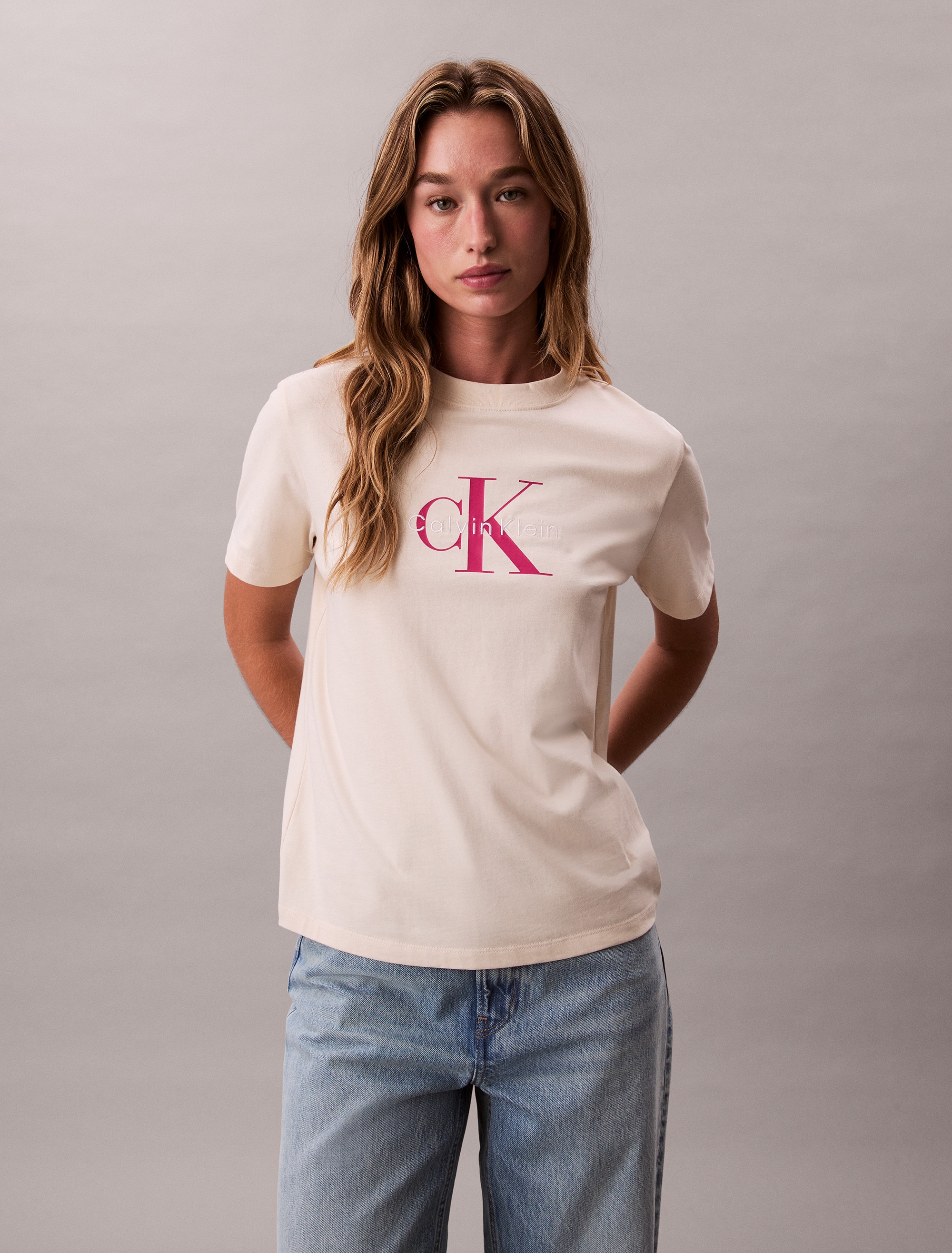 Calvin Klein Jeans T-Shirt "HERO SS CLASSIC MONOLOGO CNECK T", Logoschriftz günstig online kaufen