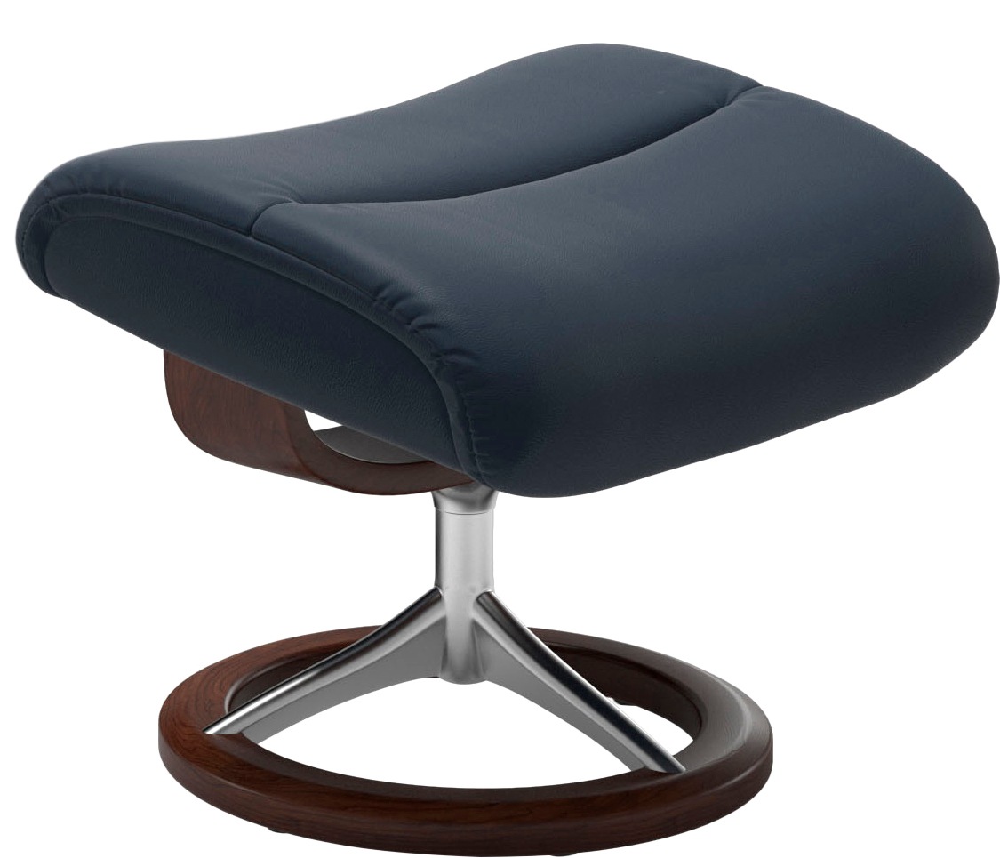 Stressless® Relaxsessel »View«, (Set, Relaxsessel mit Hocker), mit Signature Base, Größe M,Gestell Braun