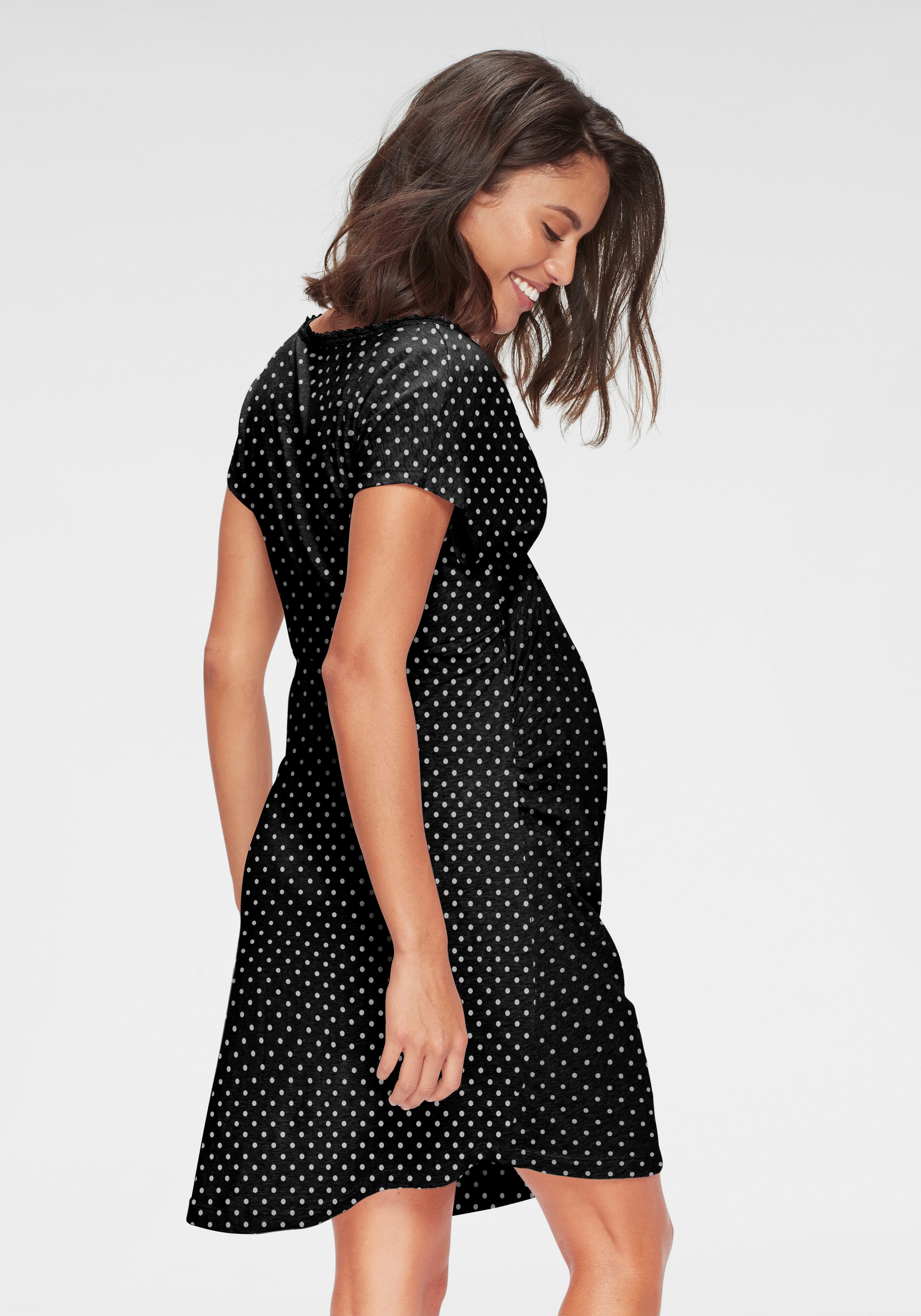 Thumbnail - LASCANA Umstandsnachthemd mit Wickeloptik